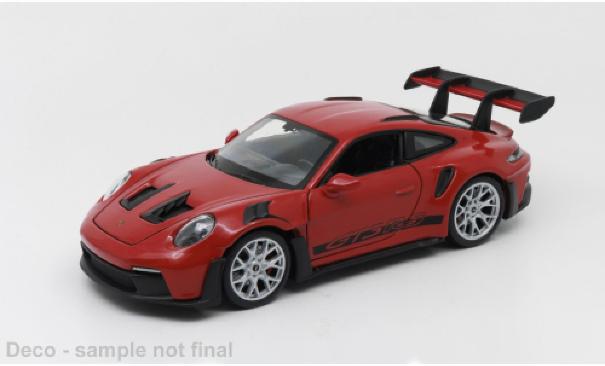 Porsche 992 1/24 Welly 911 GTR RS  rood 1:24 modelauto