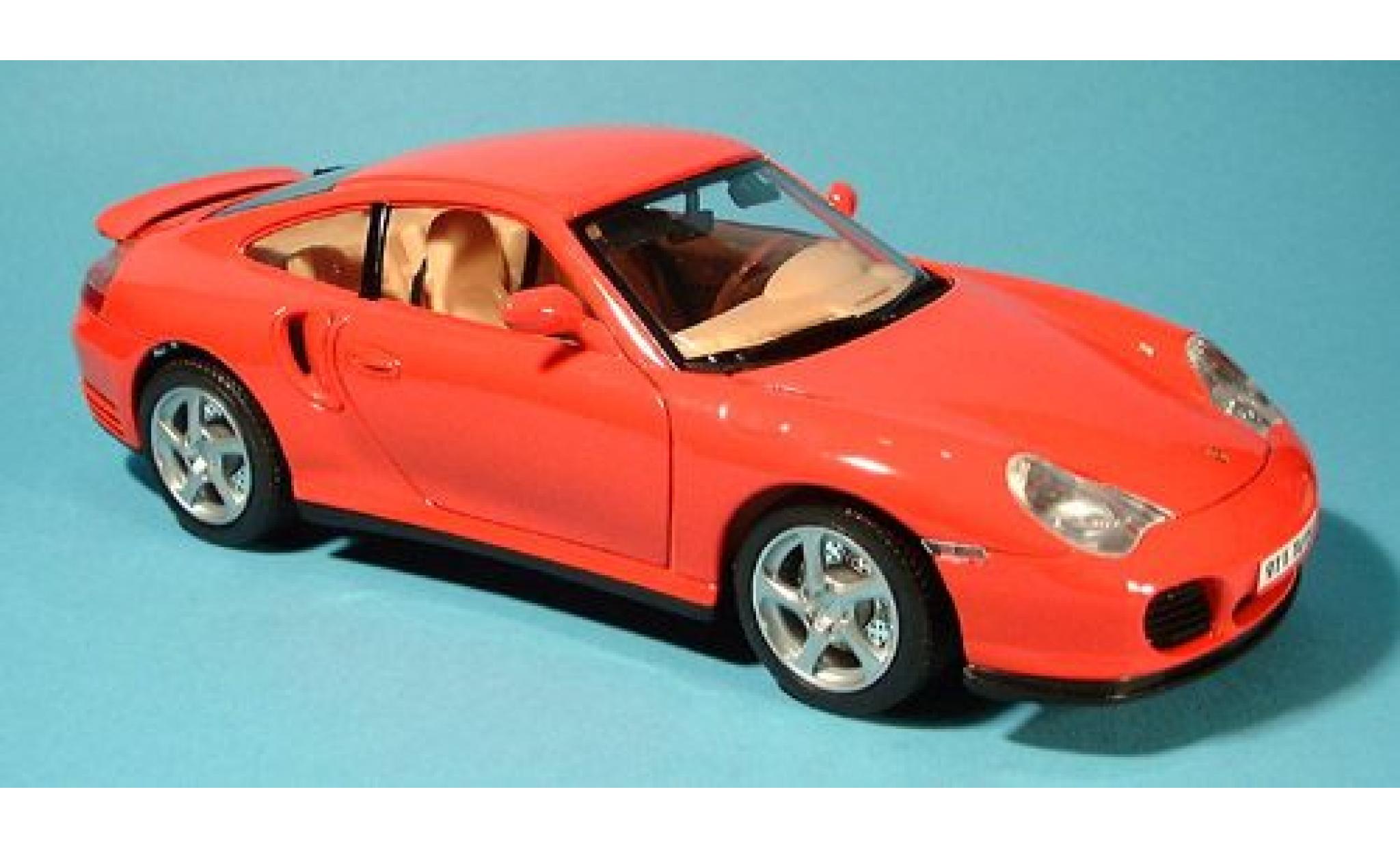 Porsche 911 1/18 Welly turbo rood 1:18 modelauto