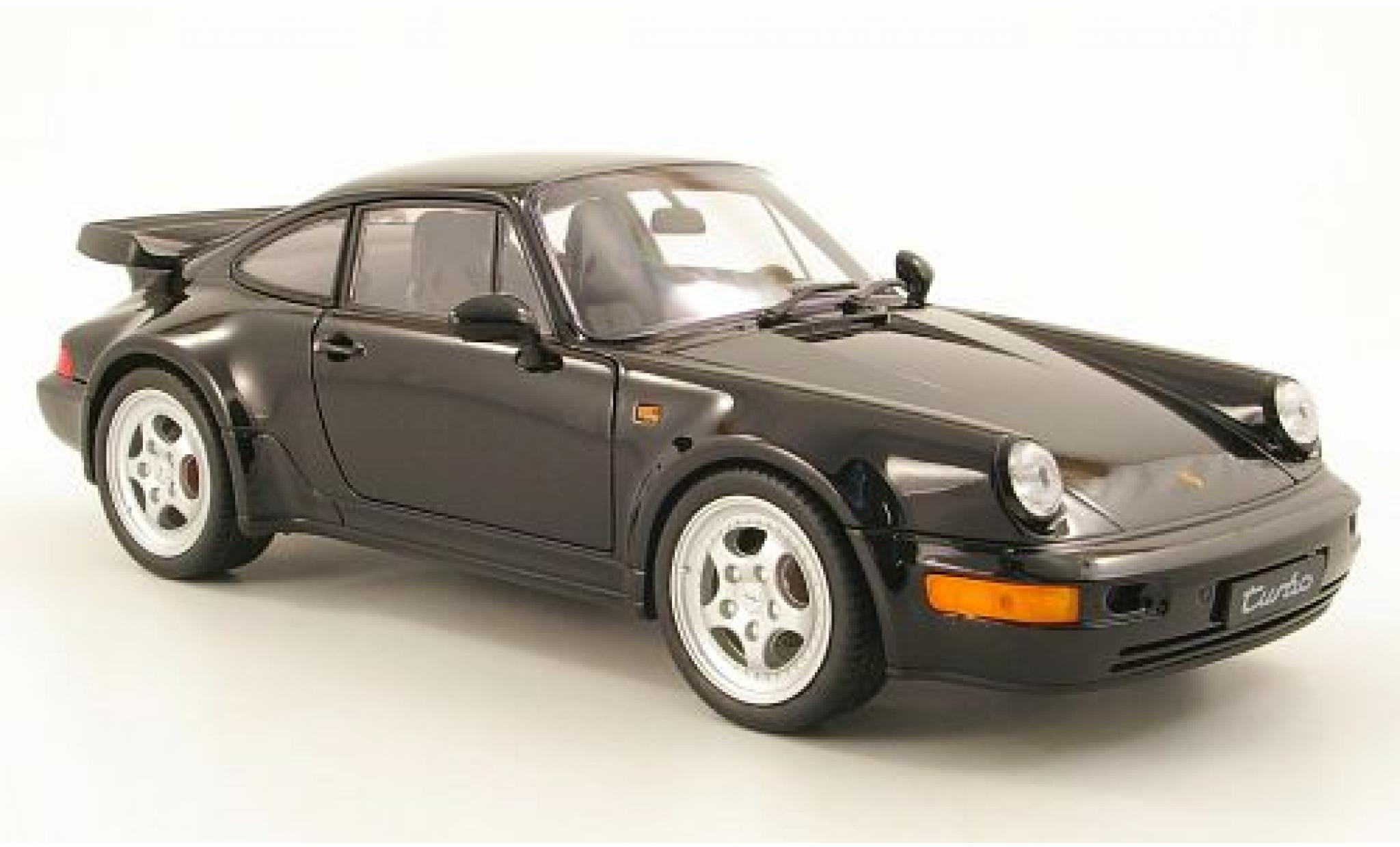 Porsche 964 Turbo 1/18 Welly zwart 1:18 modelauto