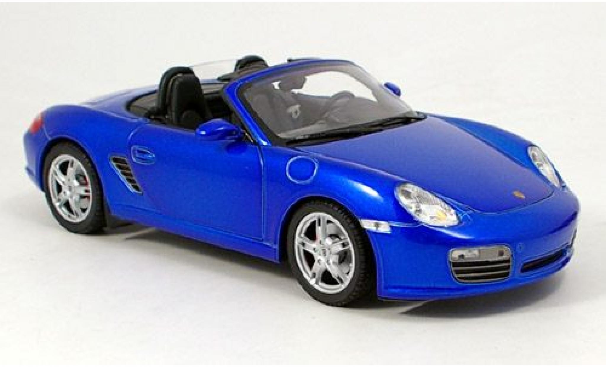 Porsche Boxster 1/18 Welly S Cabrio blauw 1:18 modelauto