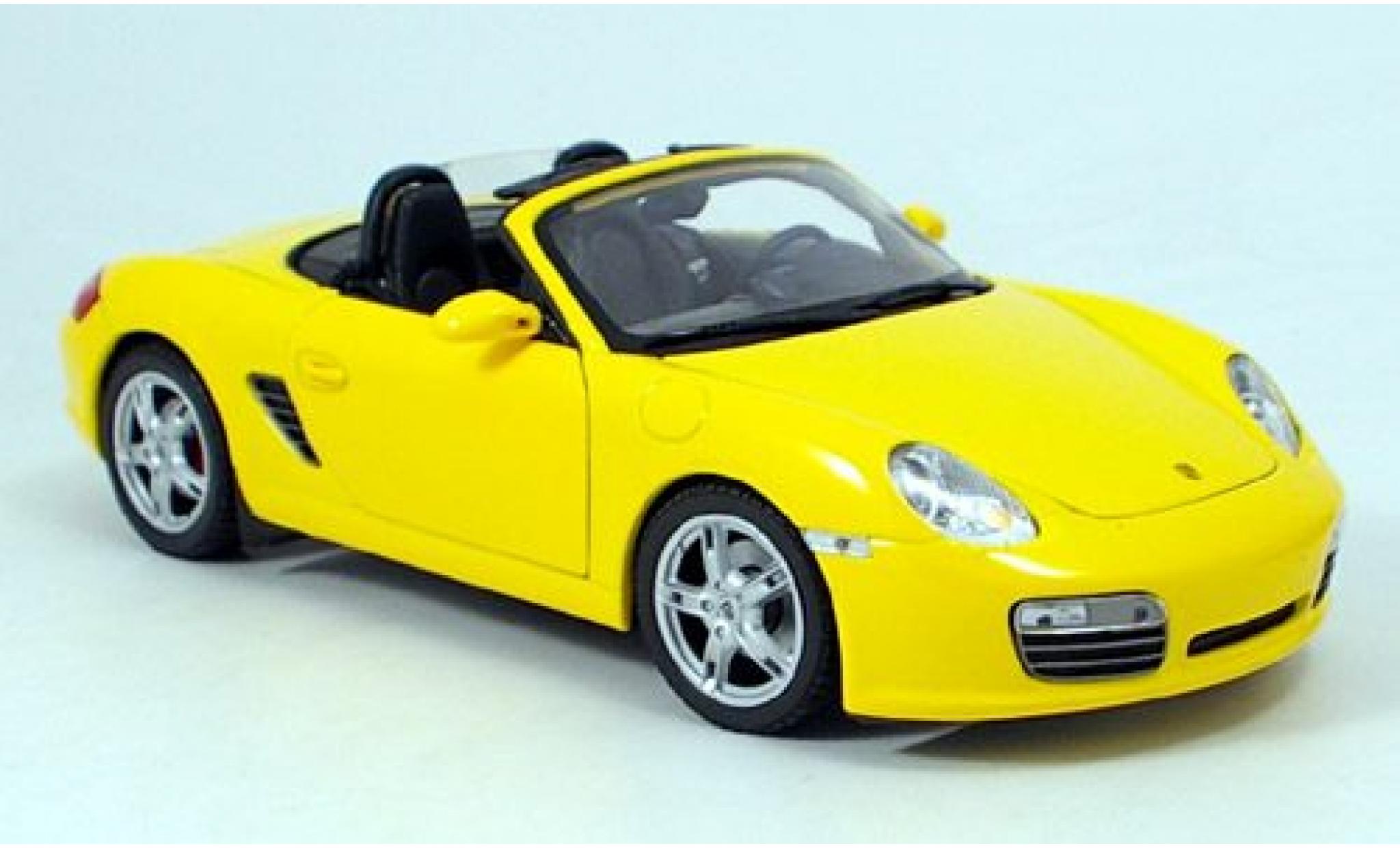Porsche Boxster 1/18 Welly S geel offen 1:18 modelauto