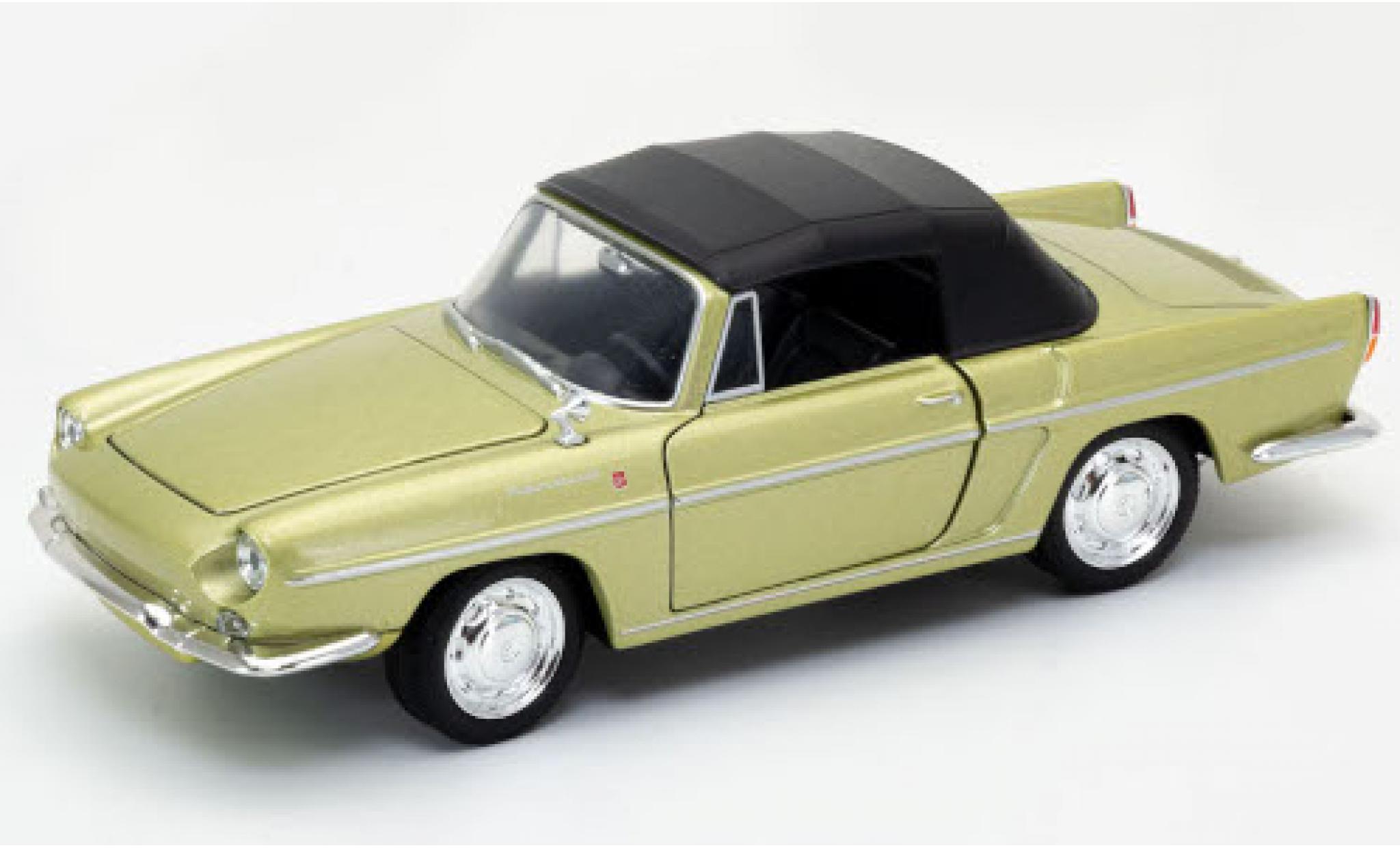 Renault Caravelle 1/24 Welly metallic groen geschlossenes Verdeck modelauto