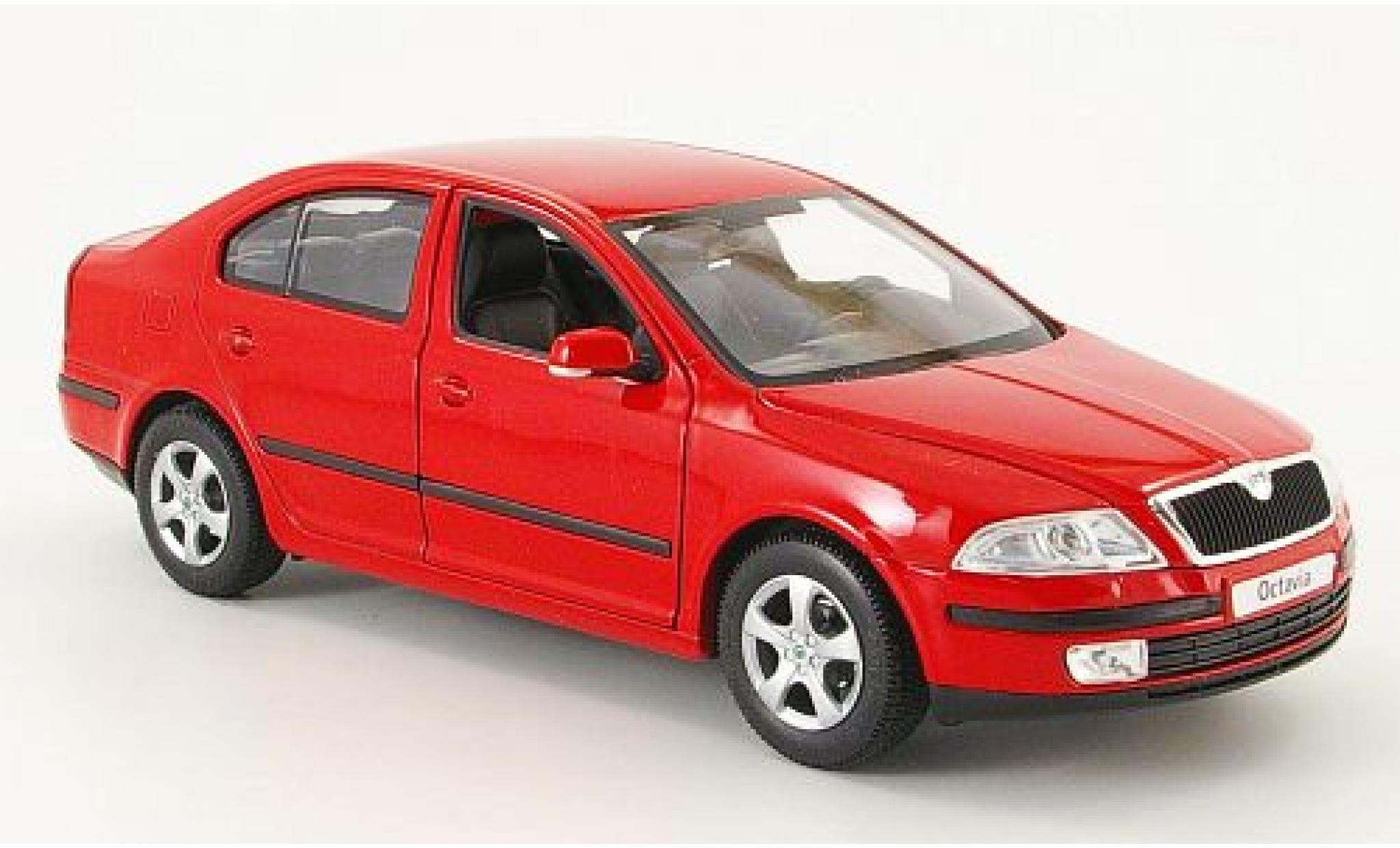 Skoda Octavia 1/24 Welly rood 1:24 modelauto