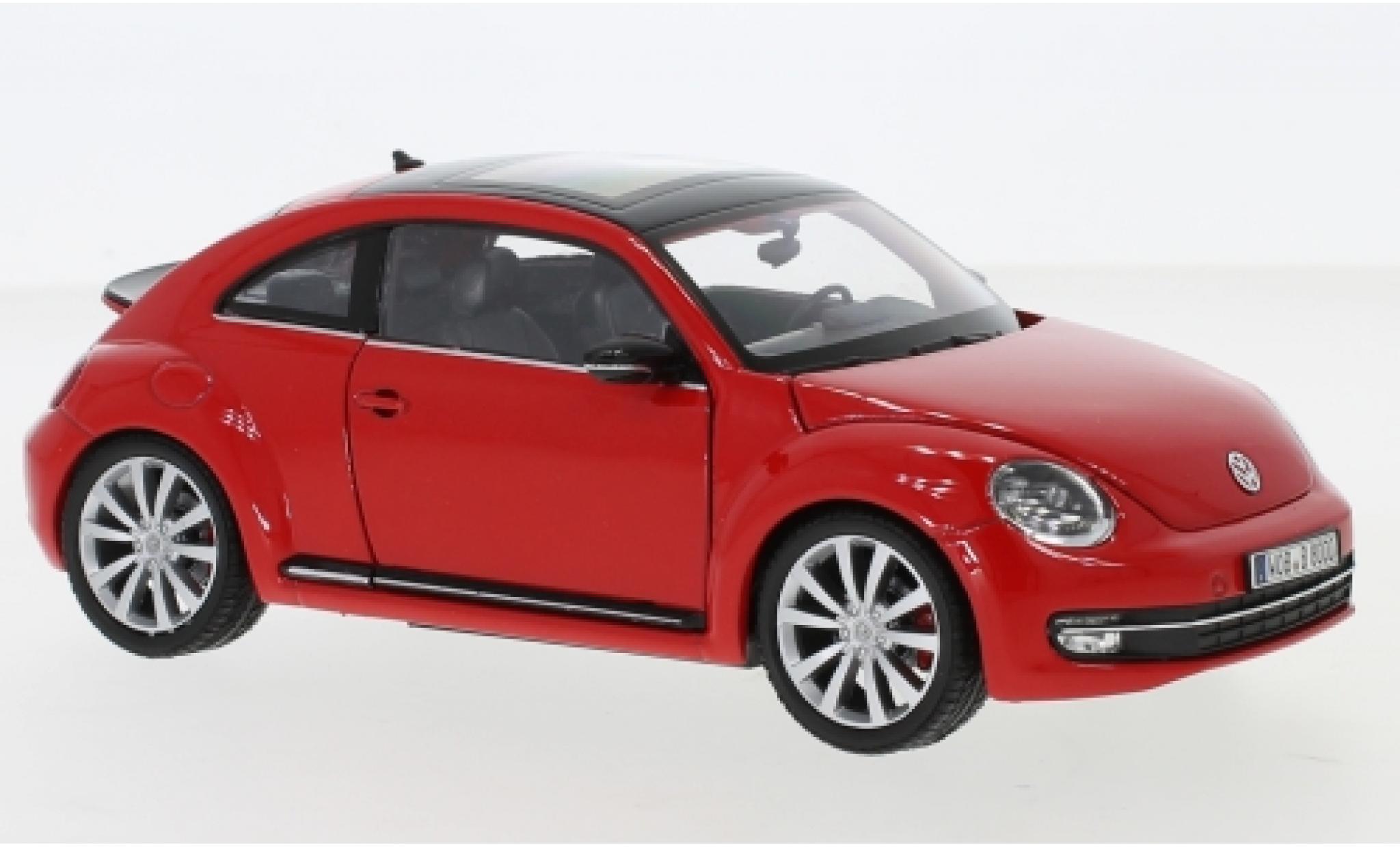 Volkswagen Beetle 1/18 Welly rood 2012 modelauto