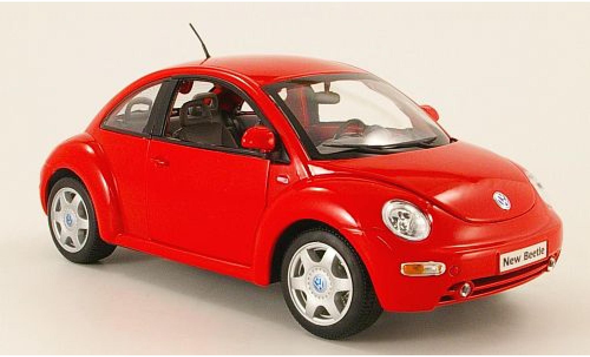 Volkswagen New Beetle 1/18 Welly rood 1:18 modelauto