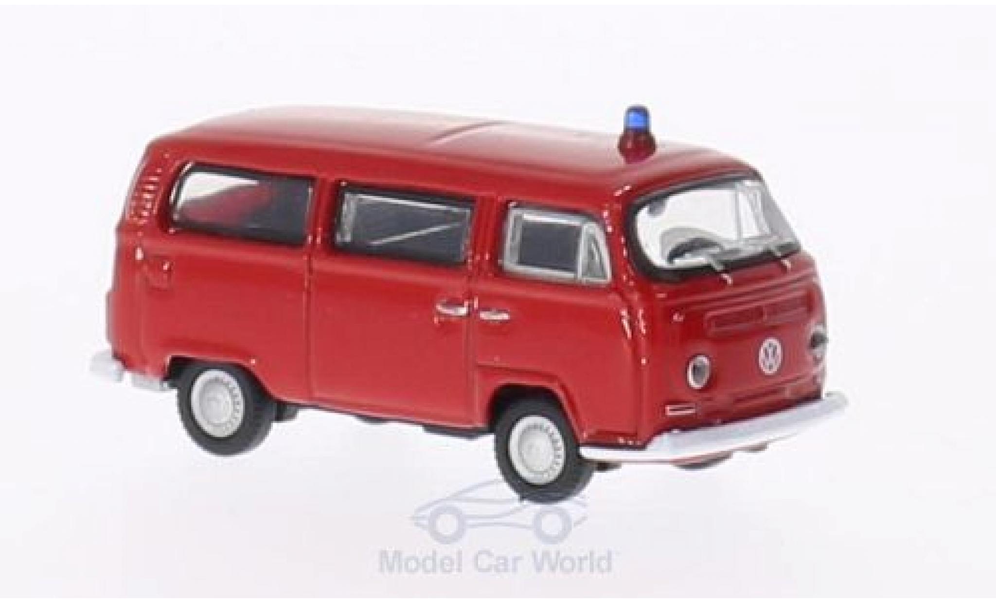 Volkswagen T2 1/87 Welly Bus Brandweer 1972 modelauto