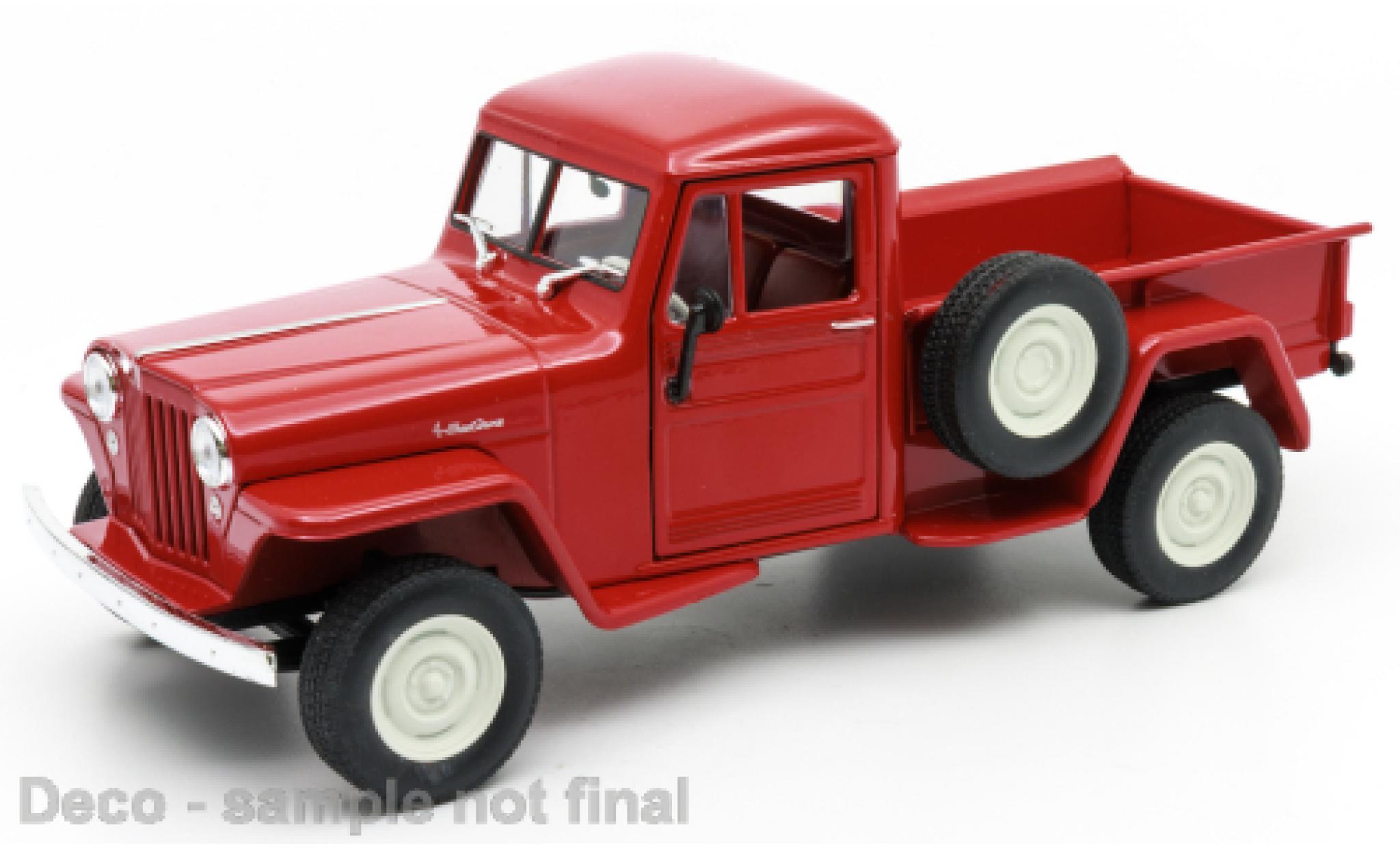 Jeep Willys 1/24 Welly rood 1947 modelauto