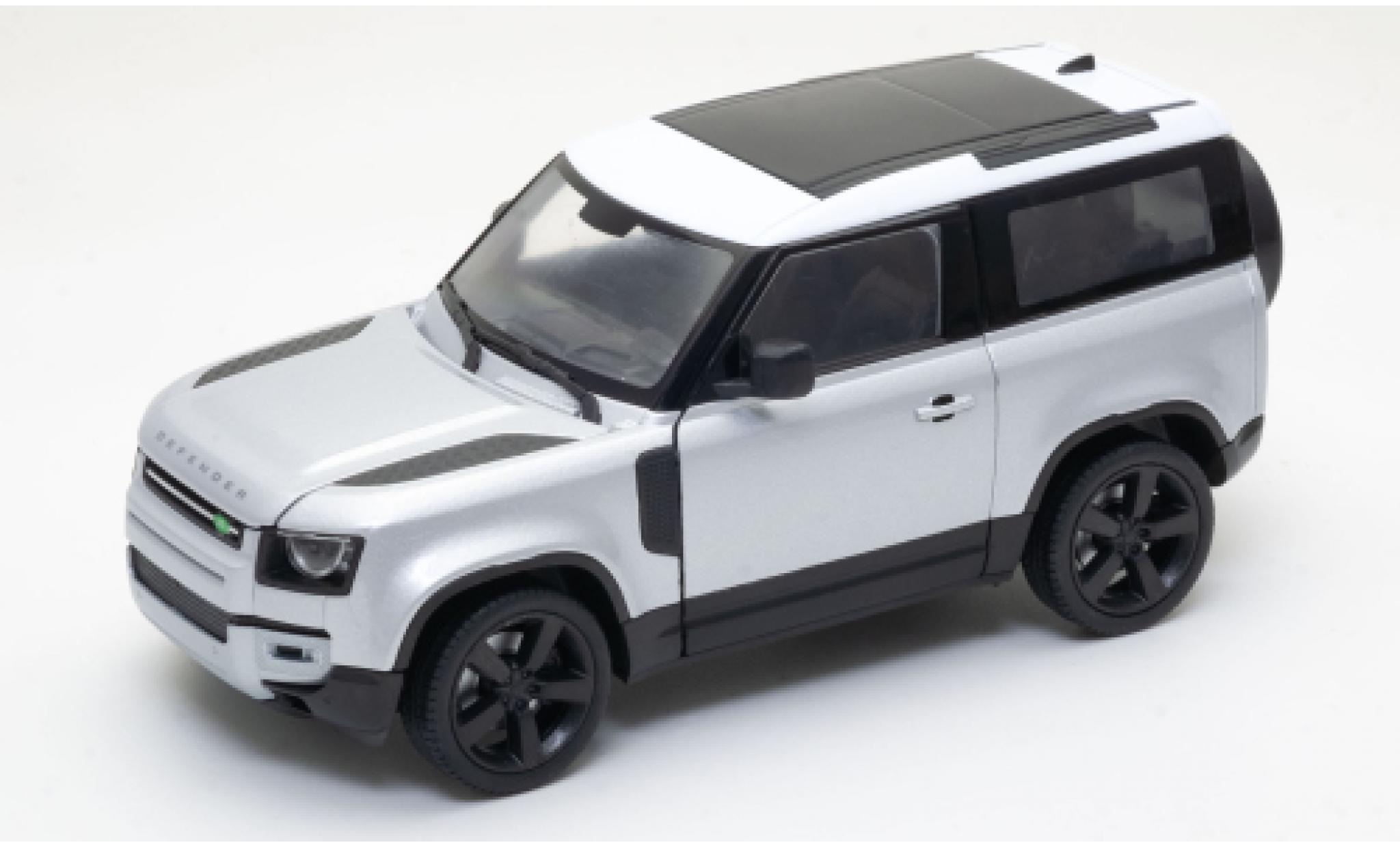 Land Rover Defender 1/24 Welly grijs/wit 2020 modelauto