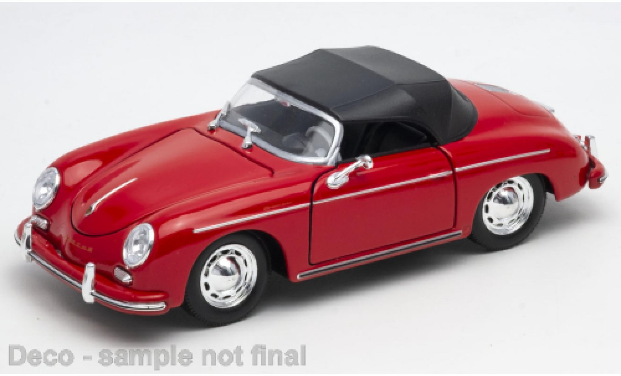 Porsche 356 1/24 Welly A Speedster rood modelauto