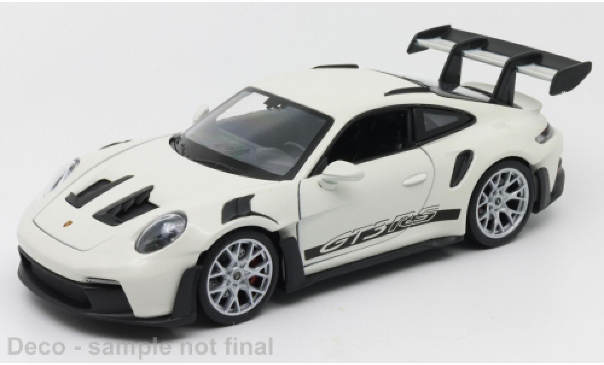 Porsche 992 1/24 Welly 911 GTR RS  wit modelauto