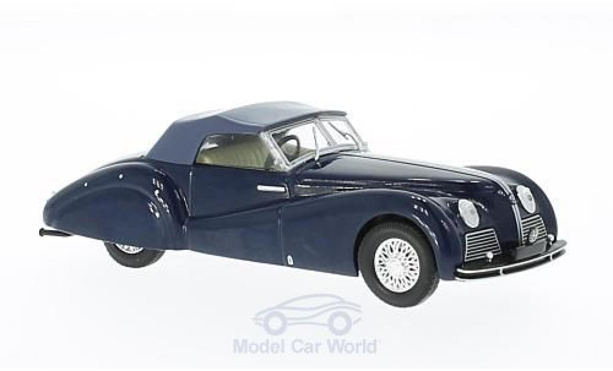 Alfa Romeo 6C 2500 1/43 WhiteBox 2500 SS Spider blauw/grijs 1939 modelauto