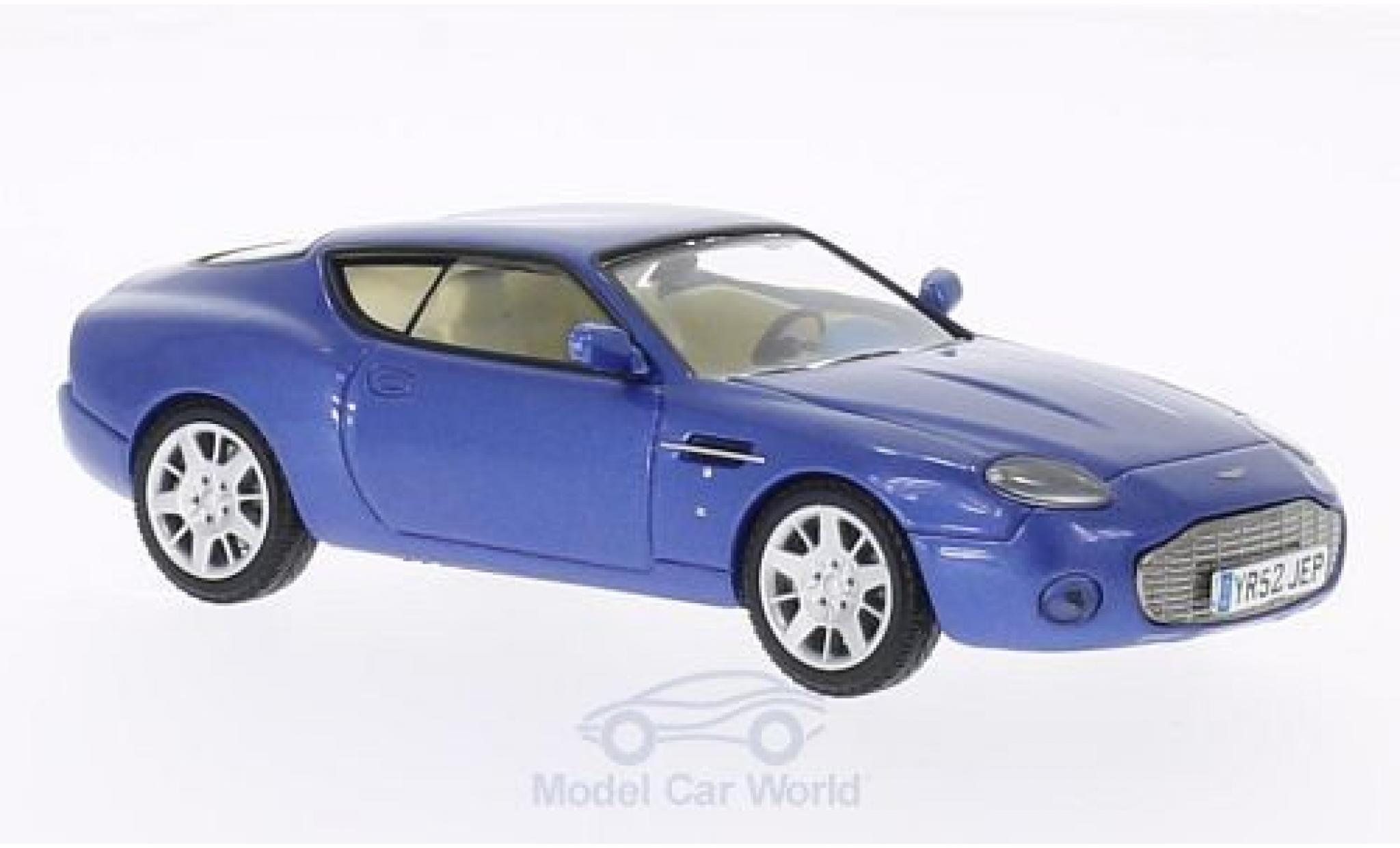 Aston Martin DB7 1/43 WhiteBox Vantage Zagato metallic blauw 2003 modelauto