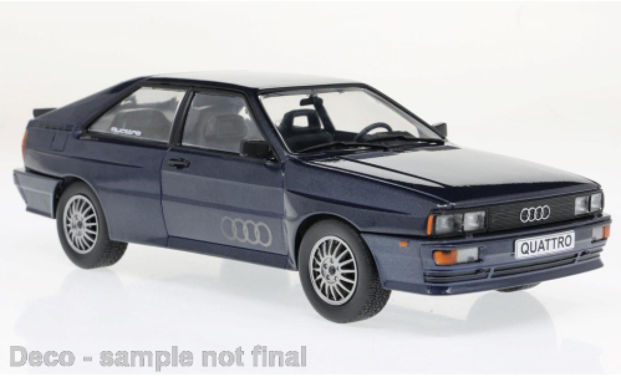Audi Quattro 1/24 WhiteBox blauw/Dekor 1981 modelauto