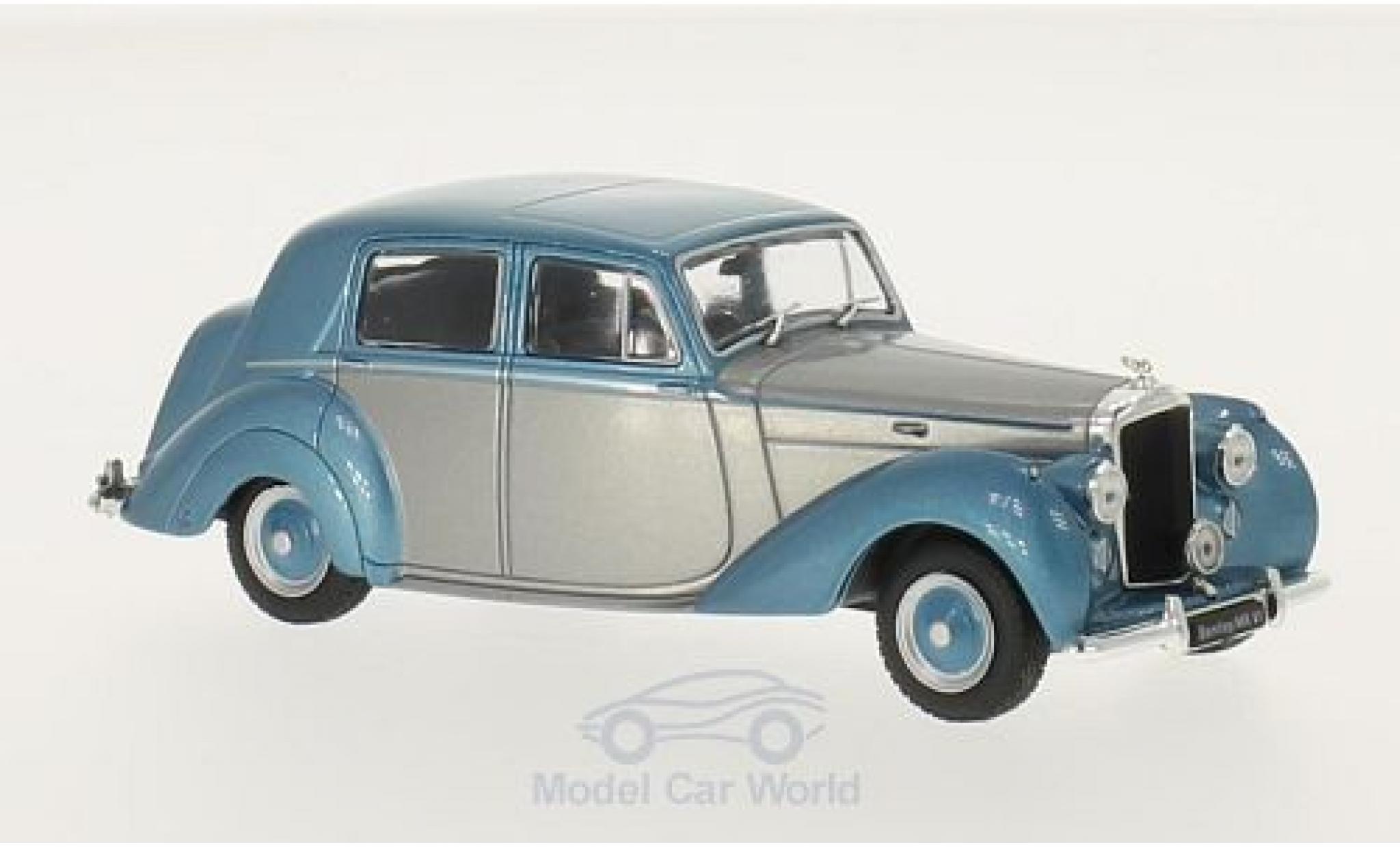 Bentley Mark 6 1/43 WhiteBox MK VI grijs/metallic blauw RHD 1950 modelauto