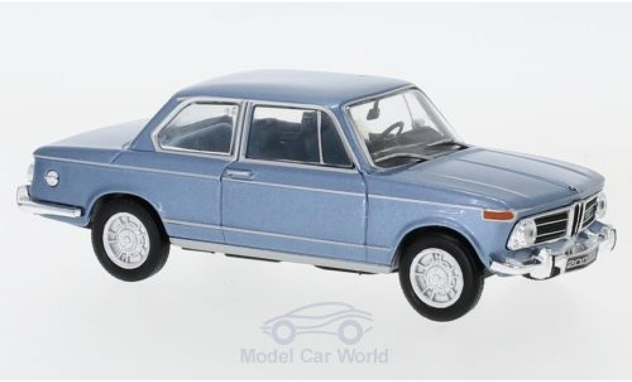 Bmw 2002 1/43 WhiteBox ti metallic blauw 1968 modelauto