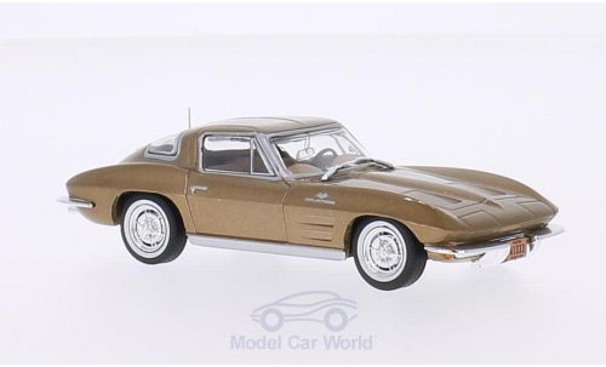 Chevrolet Corvette C2 1/43 WhiteBox C2 Stingray gold 1963 modelauto