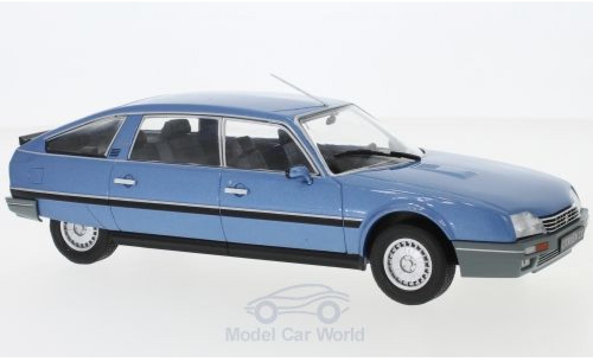 Citroen CX 1/24 WhiteBox 2500 Prestige Phase 2 metallic blauw 1986 modelauto