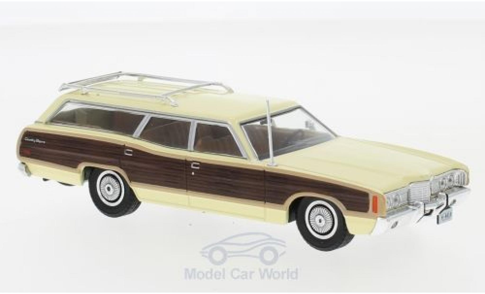 Ford LTD 1/43 WhiteBox Country Squire geel/Holzoptik 1972 modelauto