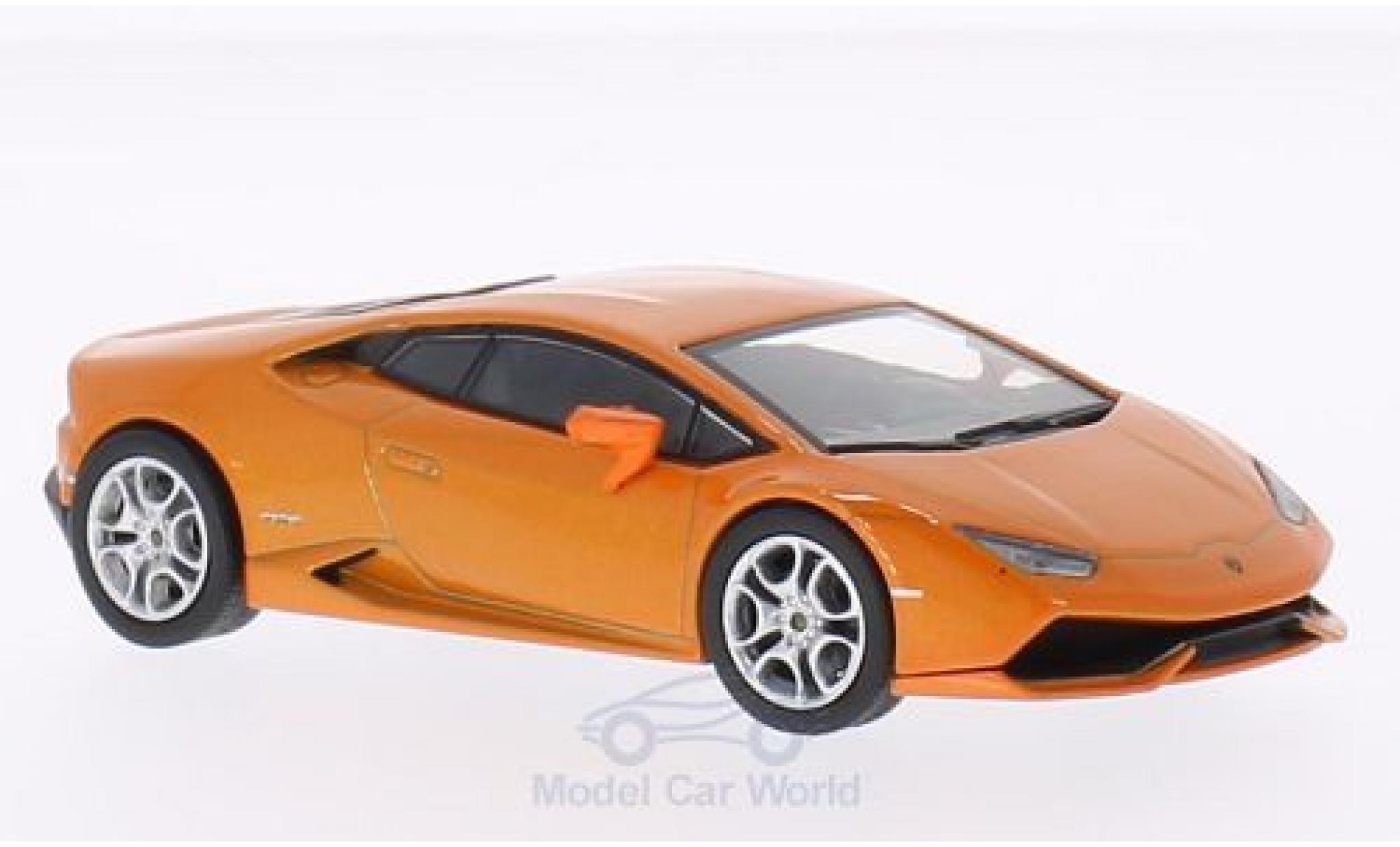 Lamborghini Huracan 1/43 WhiteBox LP 610-4 metallic oranje 2014 modelauto