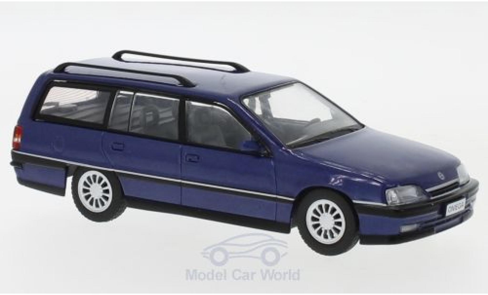Opel Omega 1/43 WhiteBox A2 Caravan metallic blauw 1990 modelauto