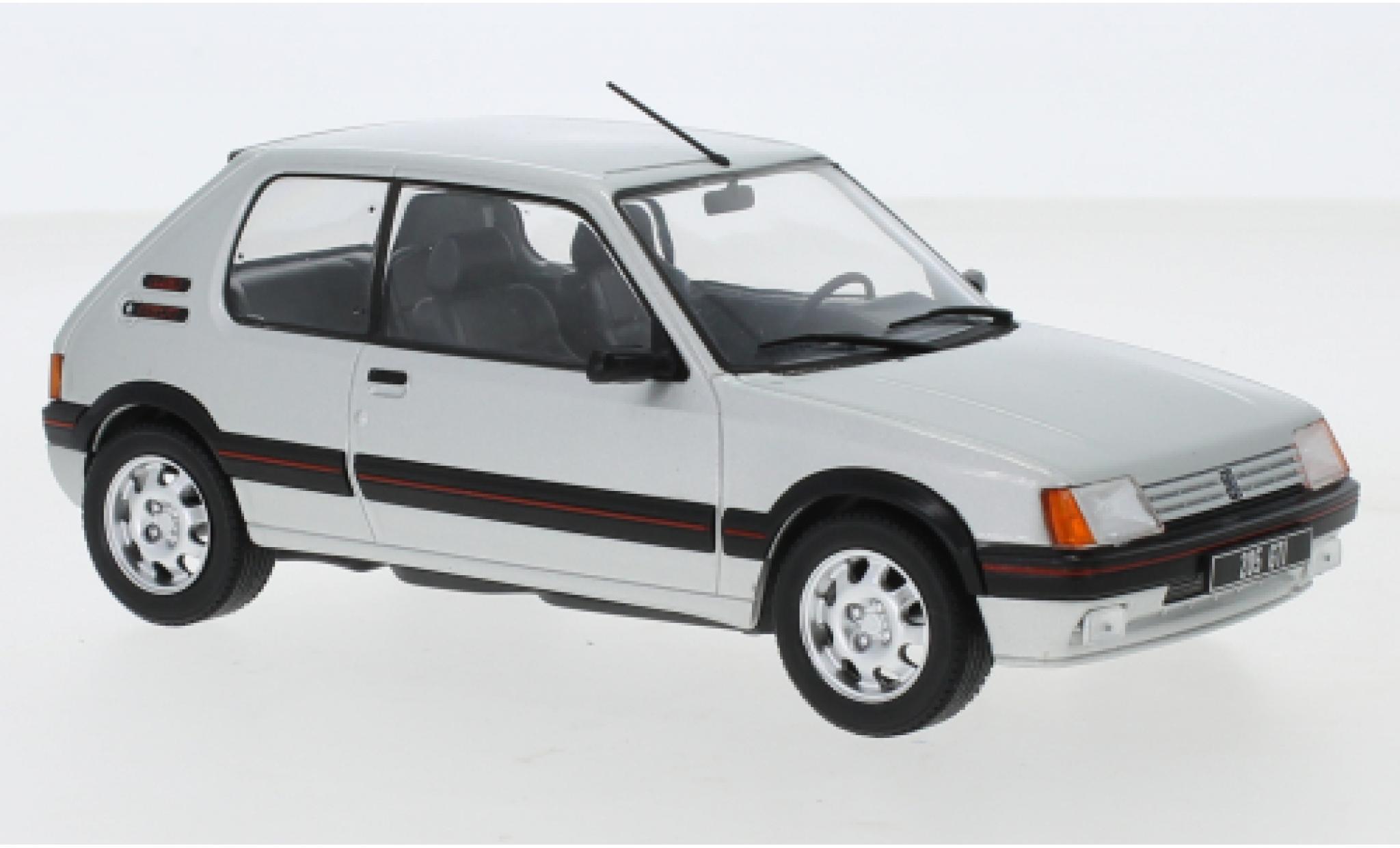 Peugeot 205 1/24 WhiteBox 1.9 GTI grijs 1988 modelauto