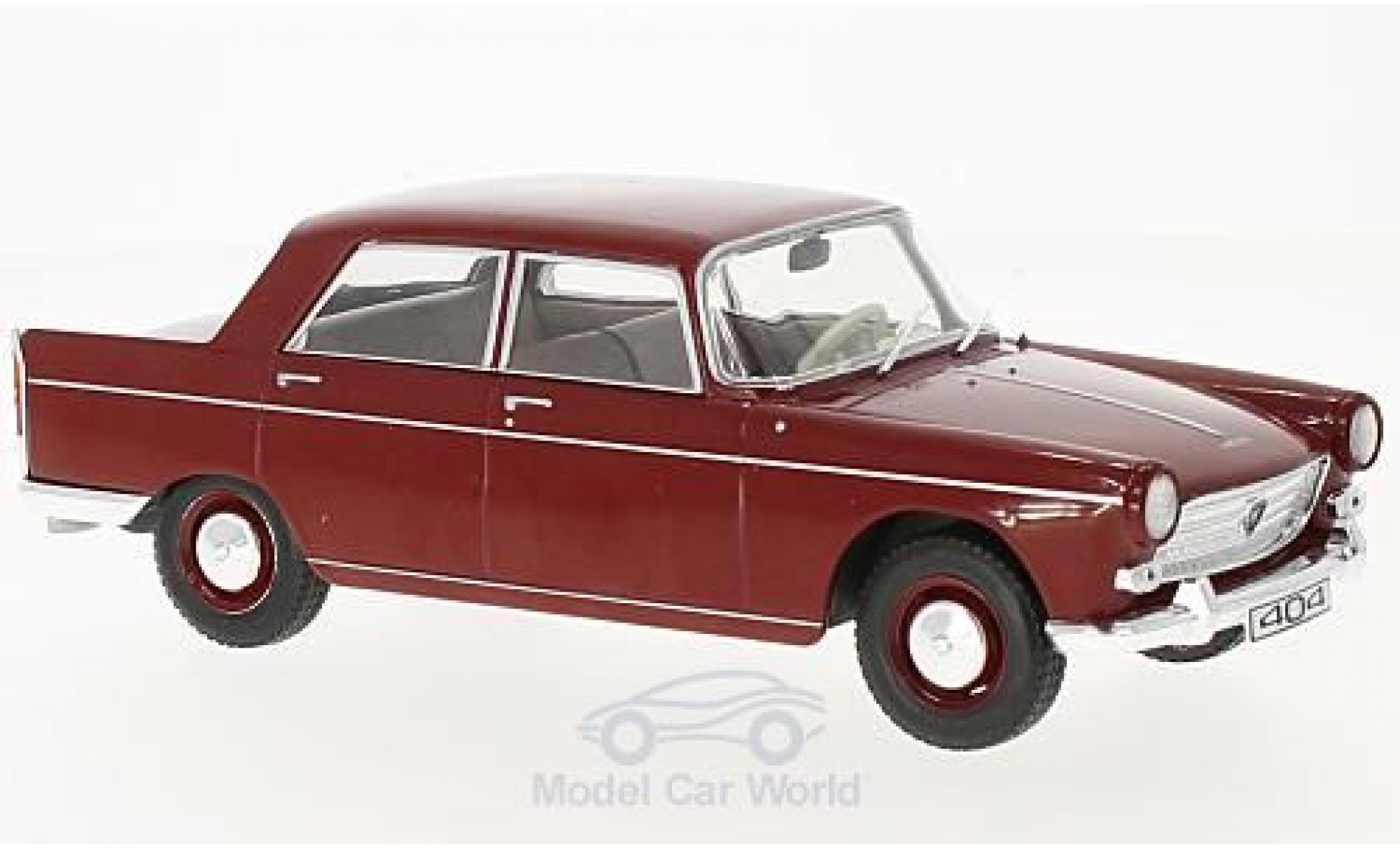 Peugeot 404 1/24 WhiteBox rood 1960 modelauto