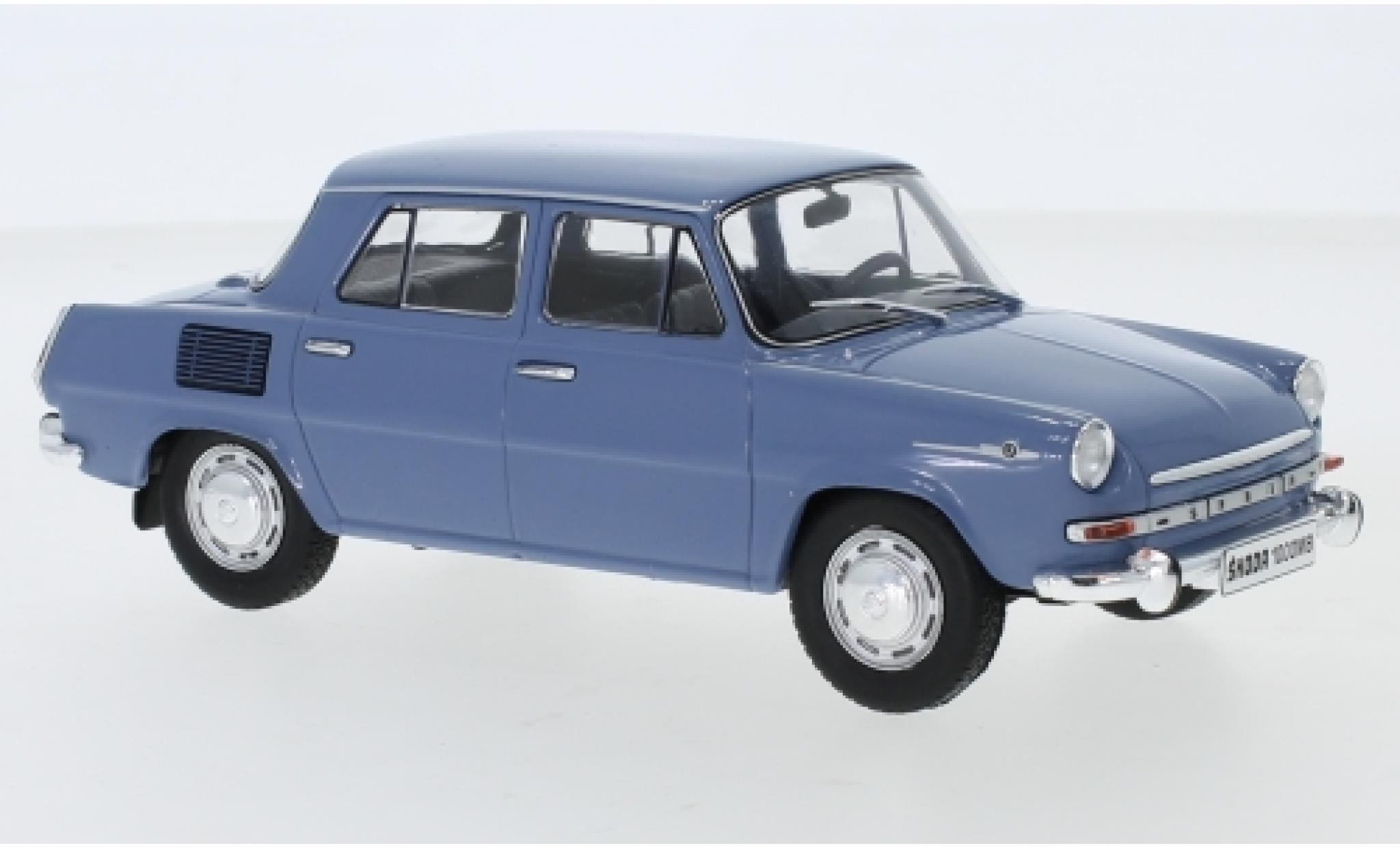 Skoda 1000 1/24 WhiteBox MB blauw 1969 modelauto