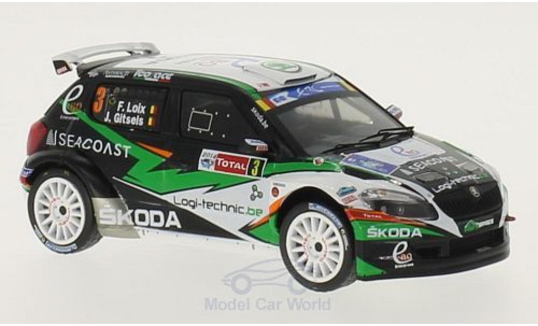 Skoda Fabia 1/43 WhiteBox S2000 No.3 Rallye Ypres 2014 F.Loix/J.Gitsels modelauto