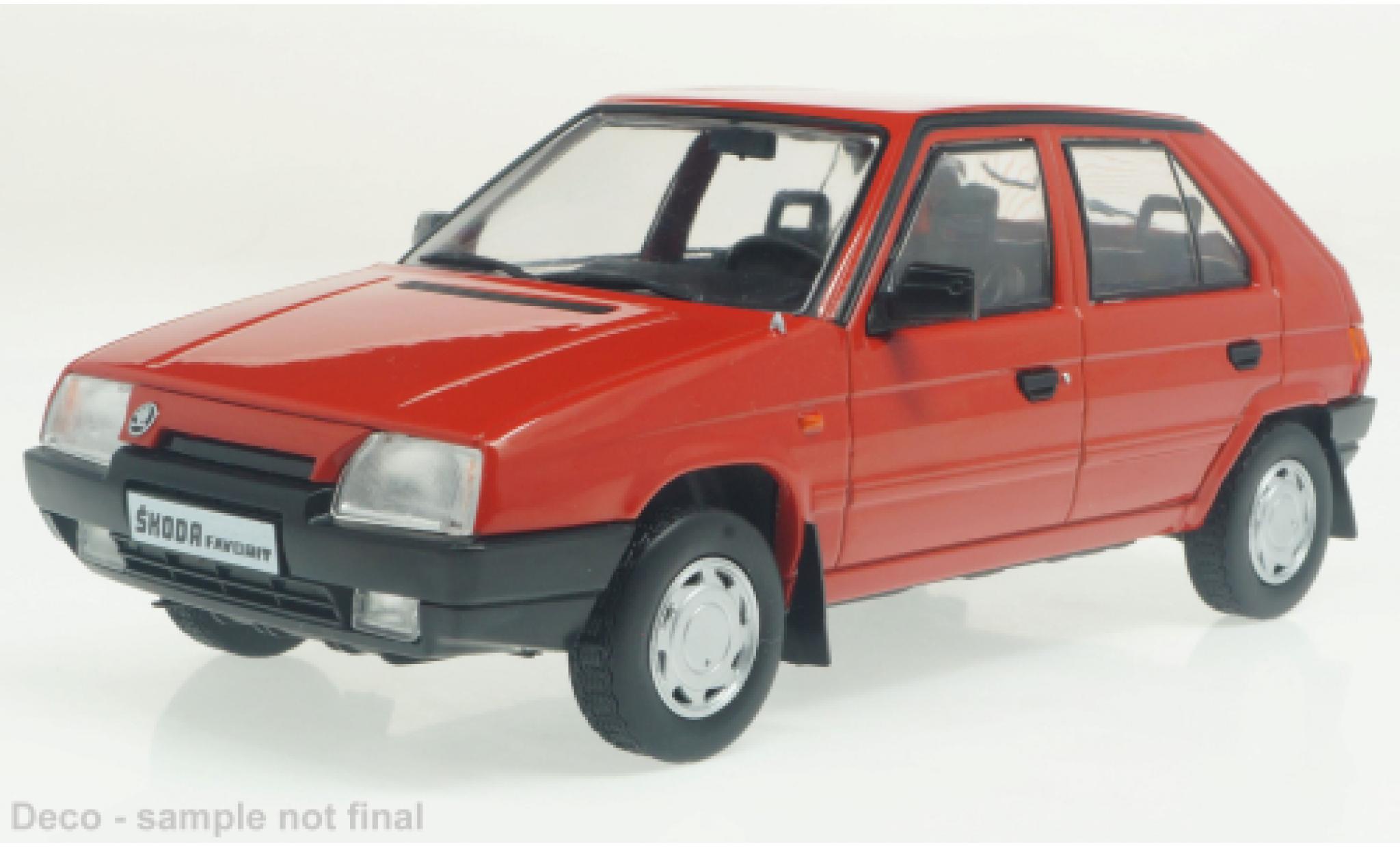 Skoda Favorit 1/24 WhiteBox rood 1989 modelauto