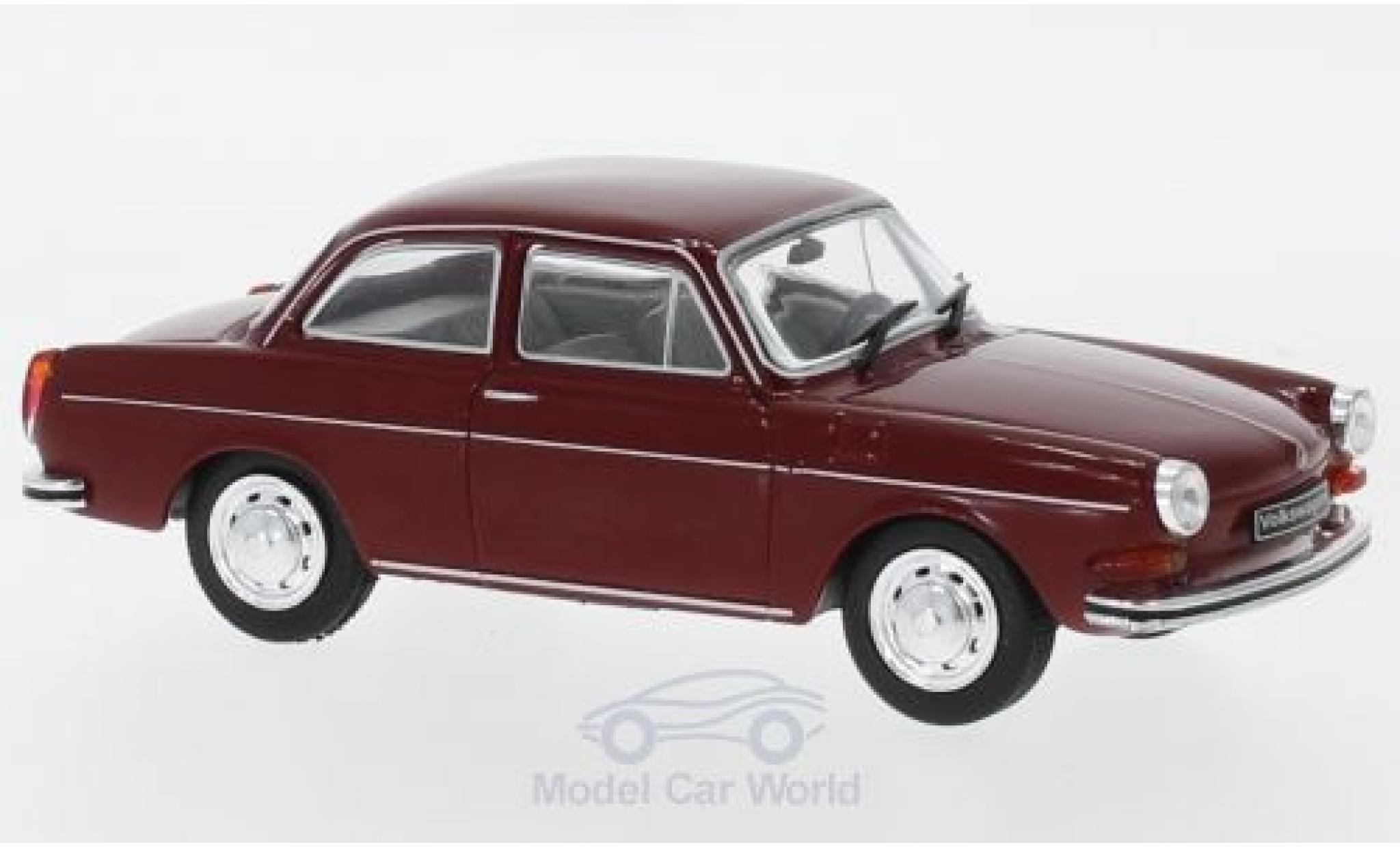 Volkswagen 1600 1/43 WhiteBox L rood 1970 modelauto