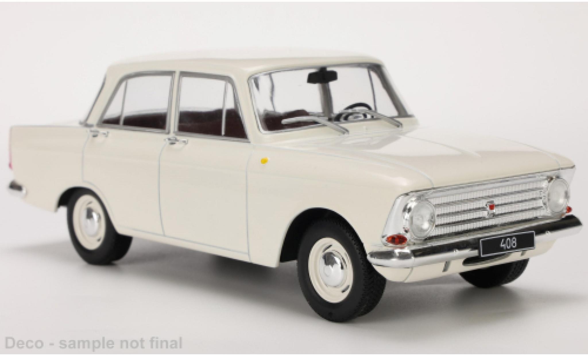 Moskwitsch 408 1/24 WhiteBox wit 1966 modelauto