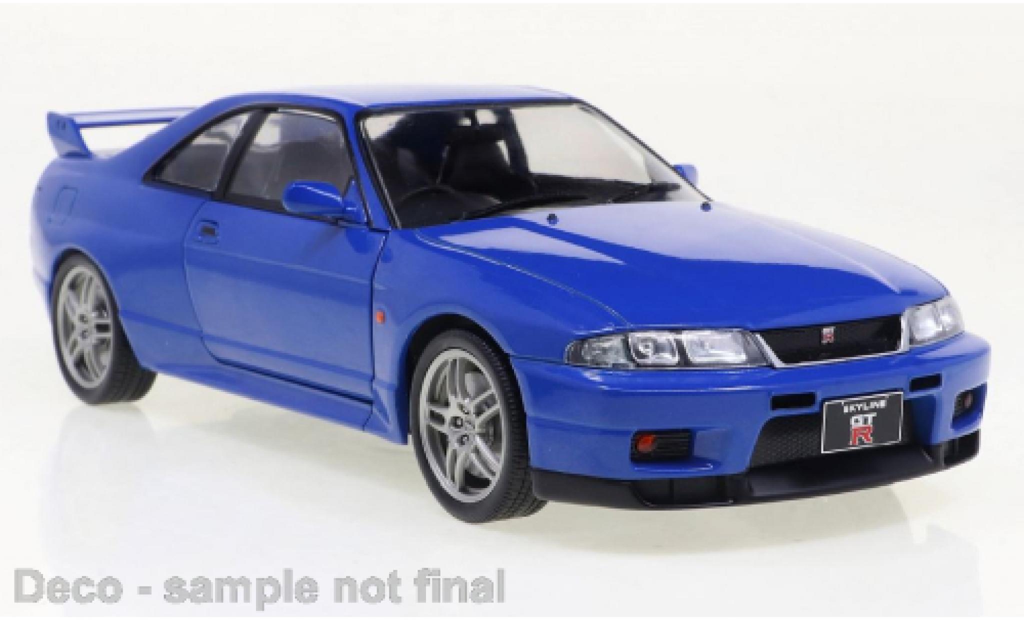 Nissan Skyline 1/24 WhiteBox GT-R (R33) blauw 1997 modelauto