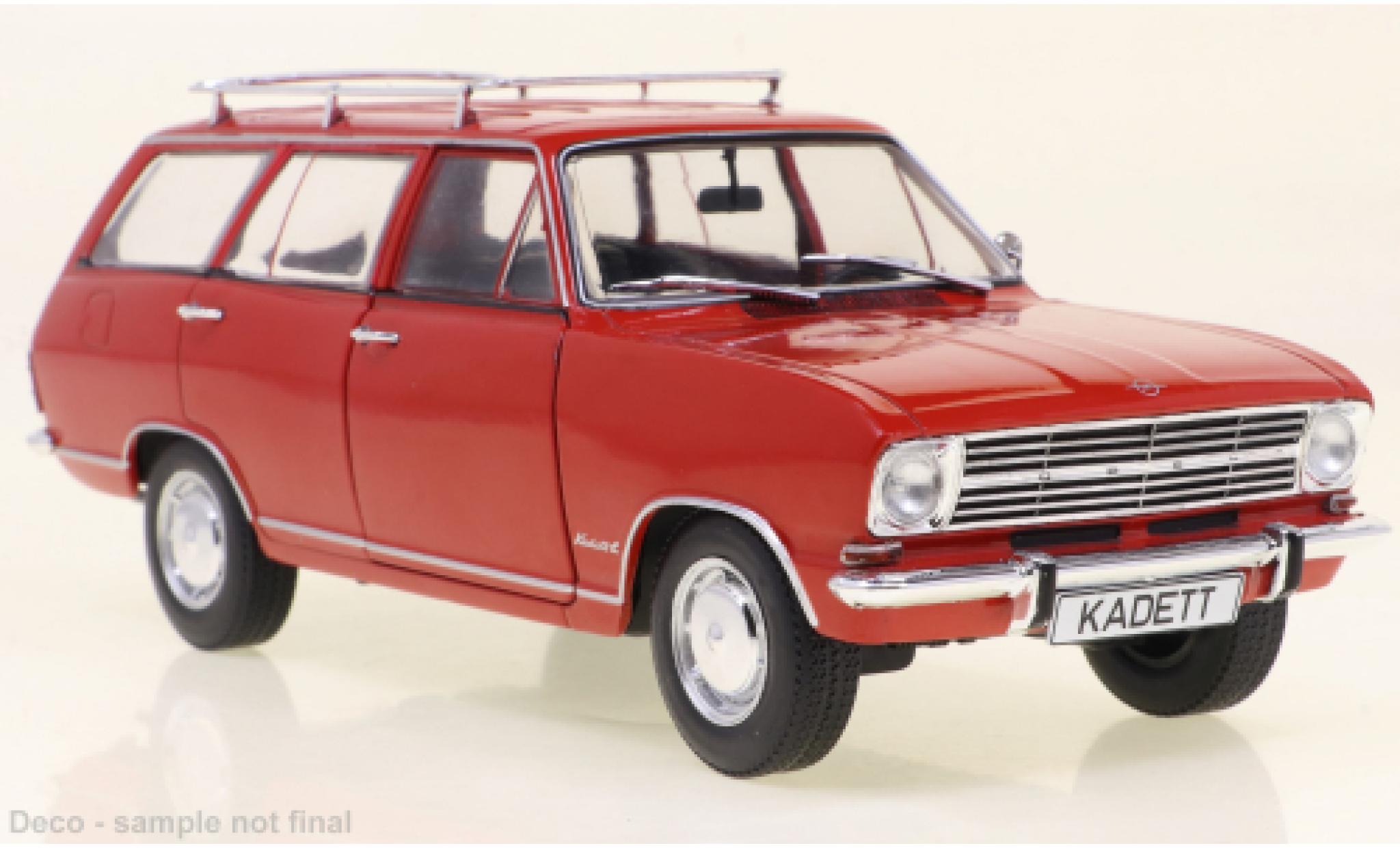 Opel Kadett 1/24 WhiteBox B Caravan rood 1965 modelauto