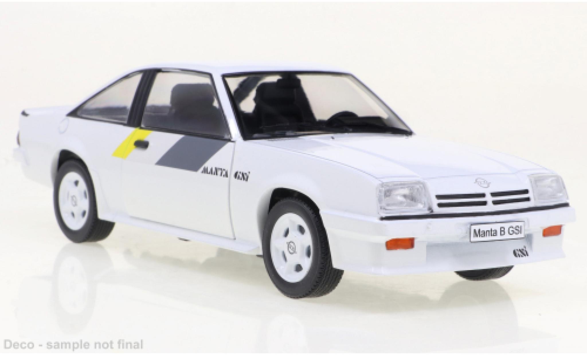 Opel Manta 1/24 WhiteBox B GSI wit/Dekor 1984 modelauto