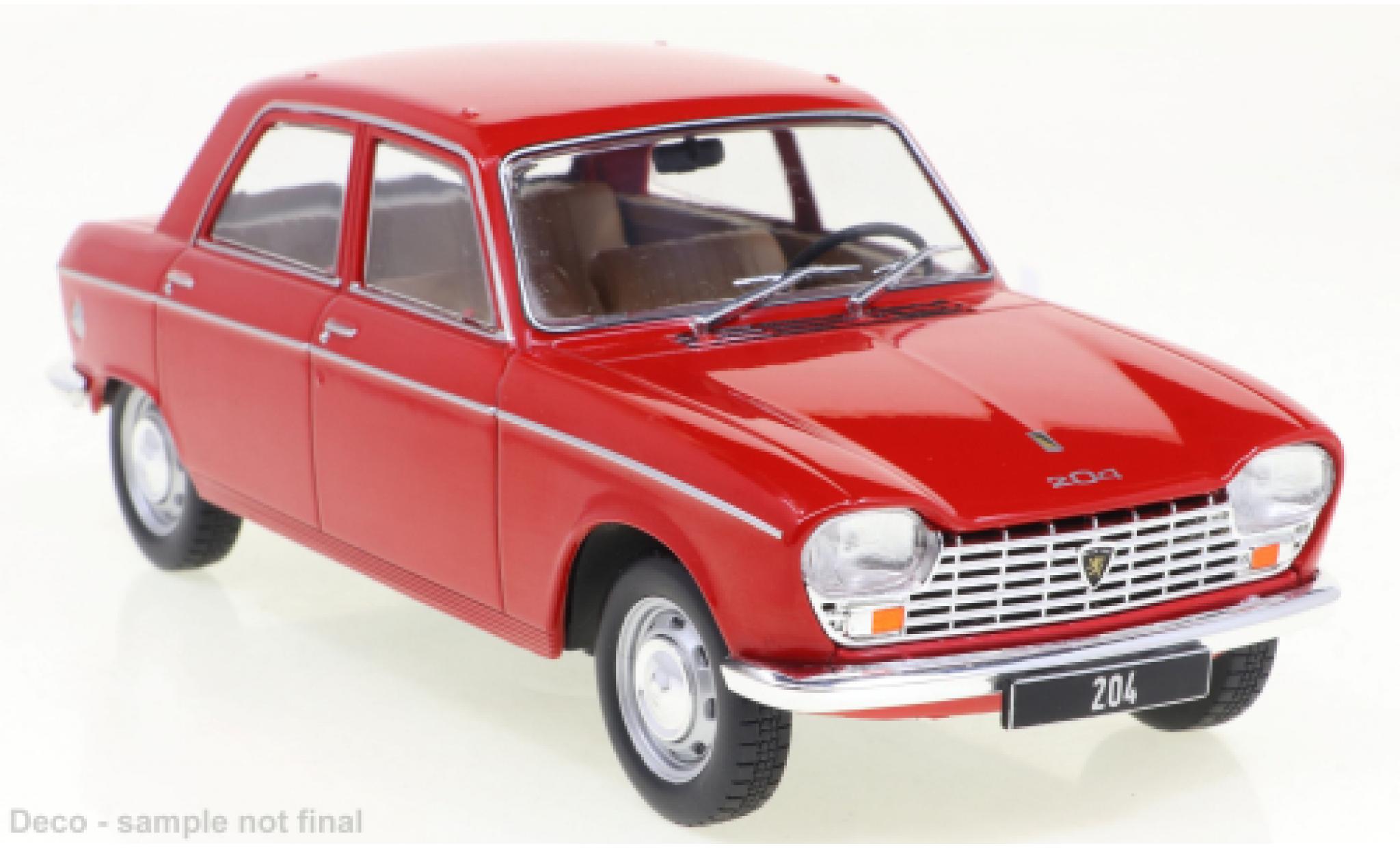 Peugeot 204 1/24 WhiteBox rood 1968 modelauto