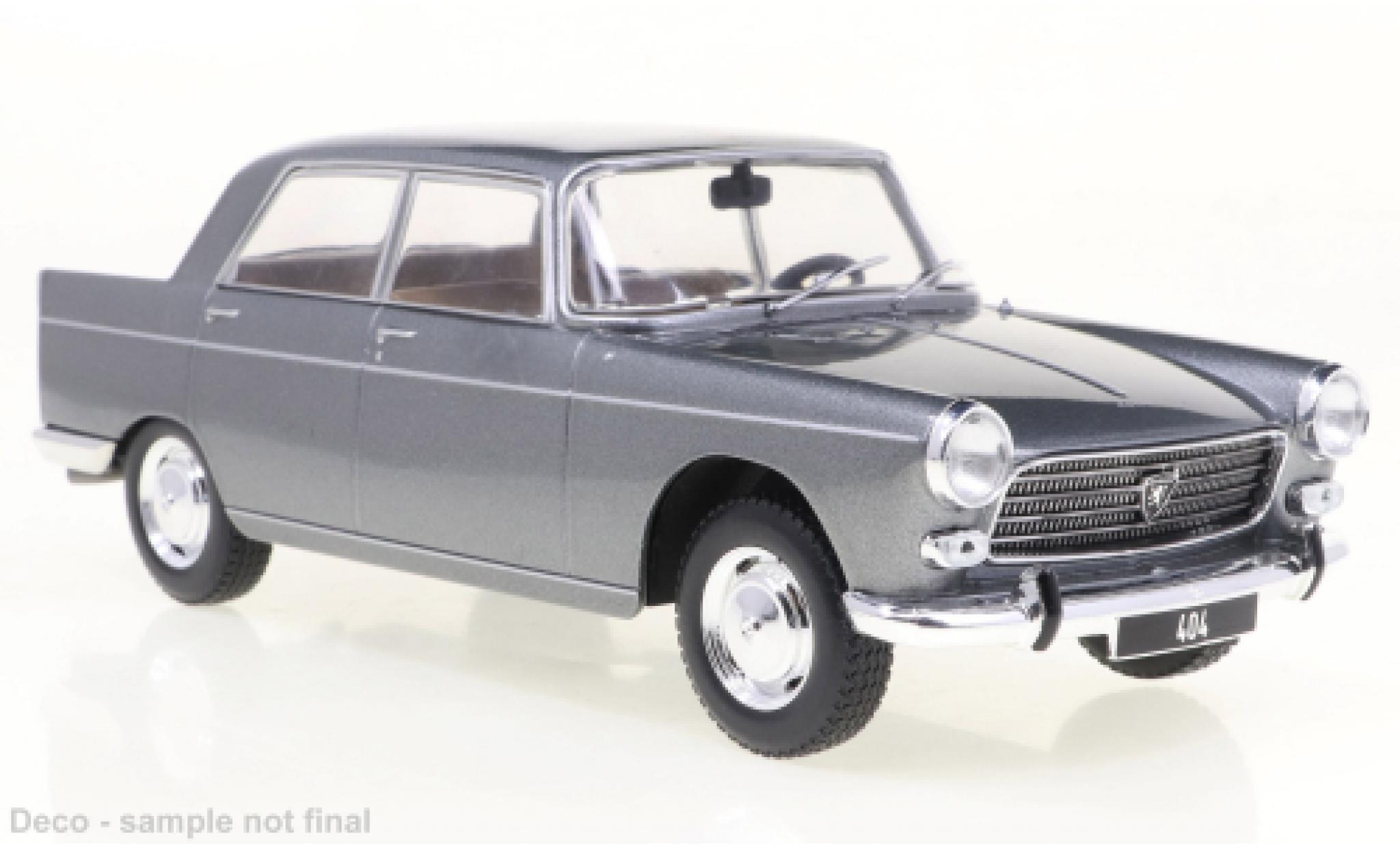 Peugeot 404 1/24 WhiteBox metallic grijs 1960 modelauto