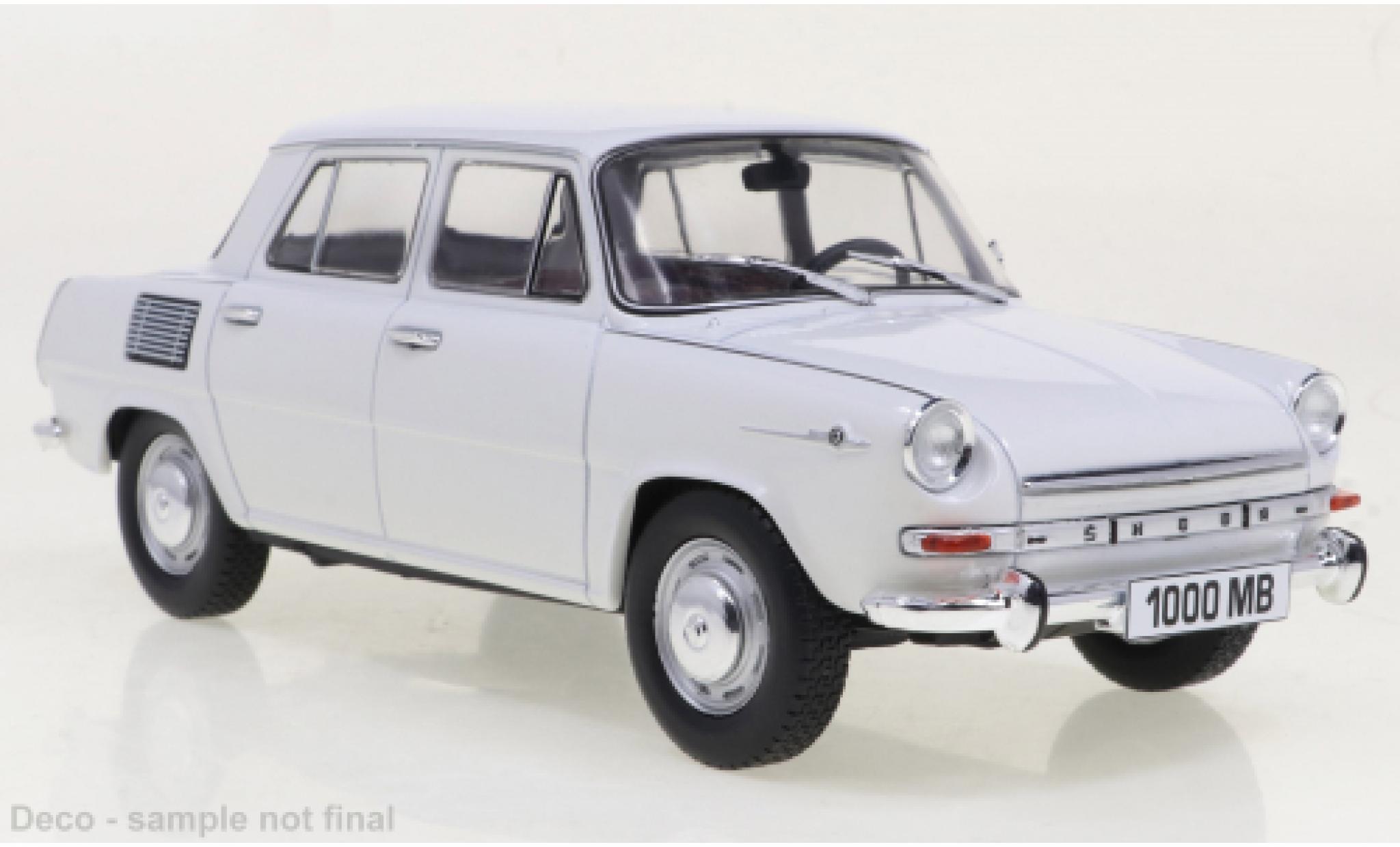 Skoda 1000 1/24 WhiteBox MB wit 1968 modelauto