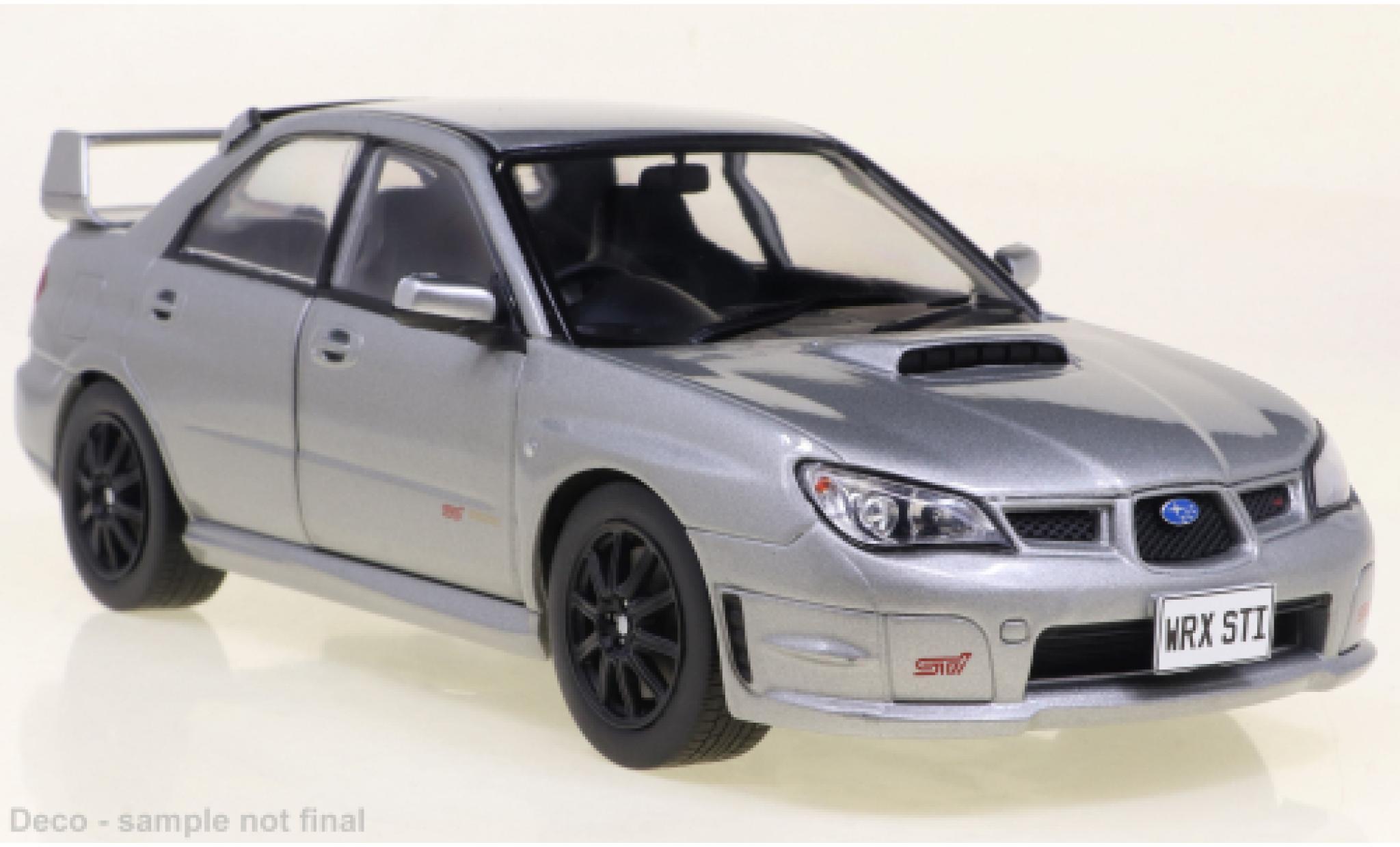 Subaru Impreza 1/24 WhiteBox WRX STi metallic grijs RHD 2006 modelauto