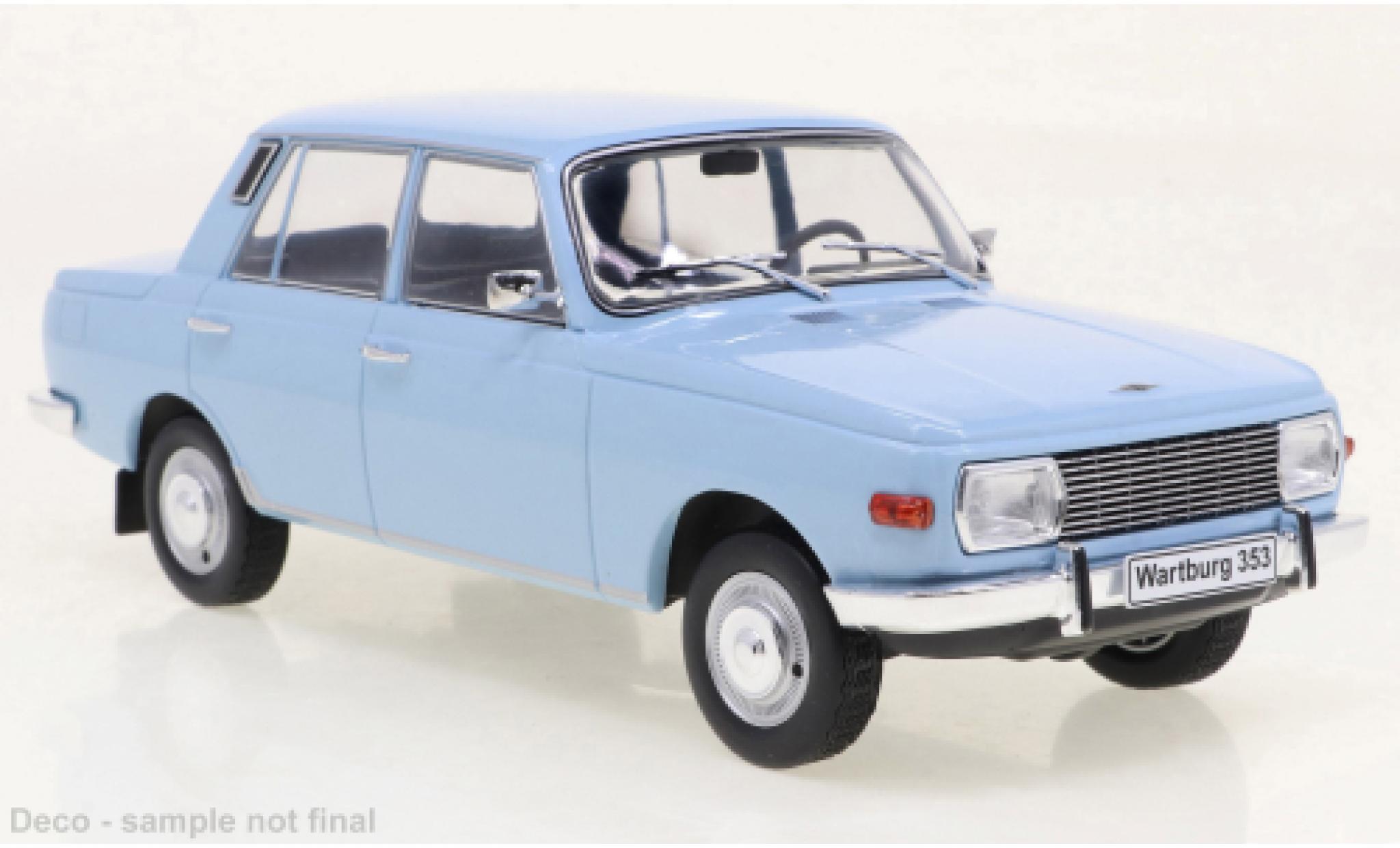 Wartburg 353 1/24 WhiteBox blauw 1967 modelauto