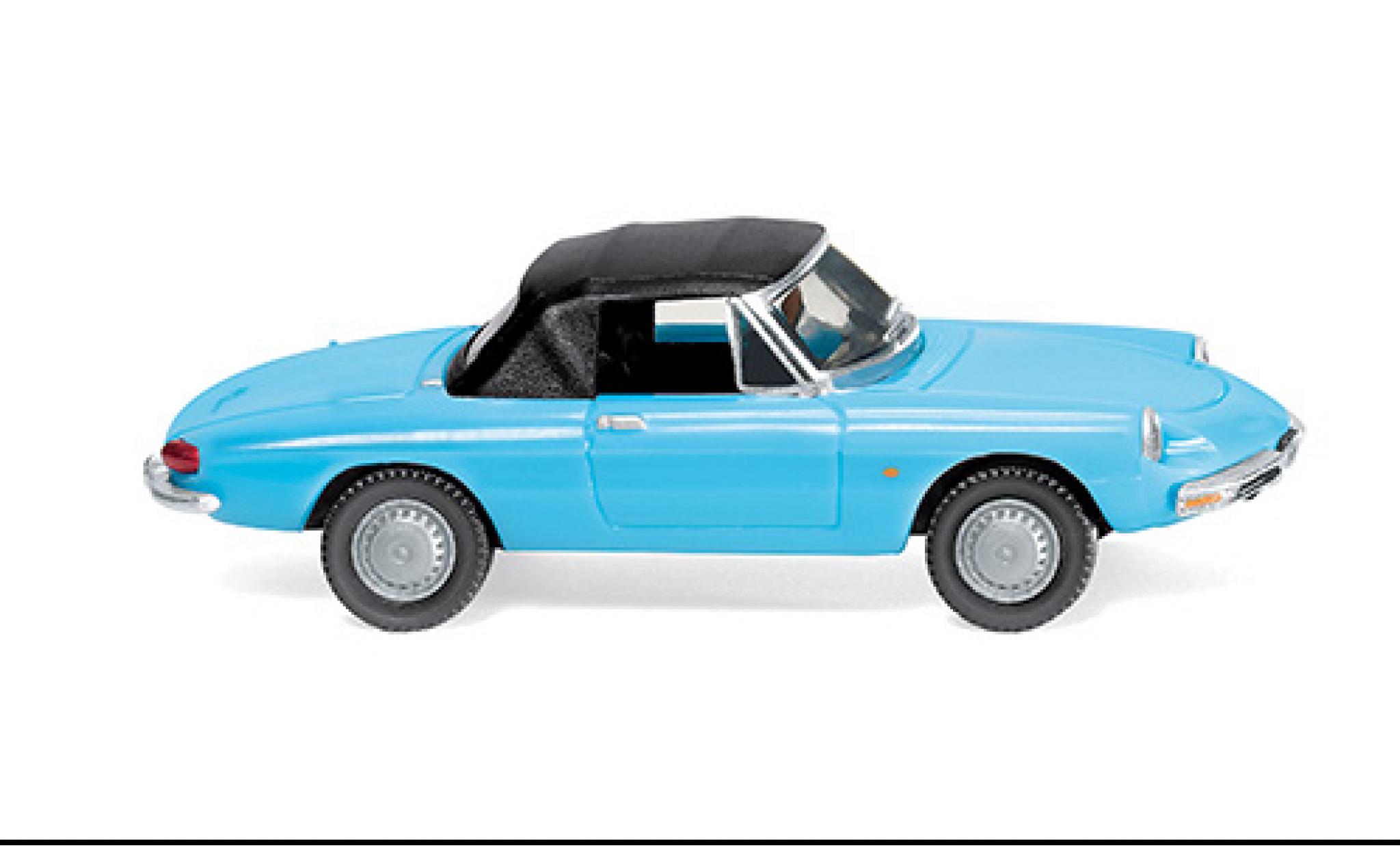 Alfa Romeo Spider 1/87 Wiking blauw/zwart 1966 modelauto