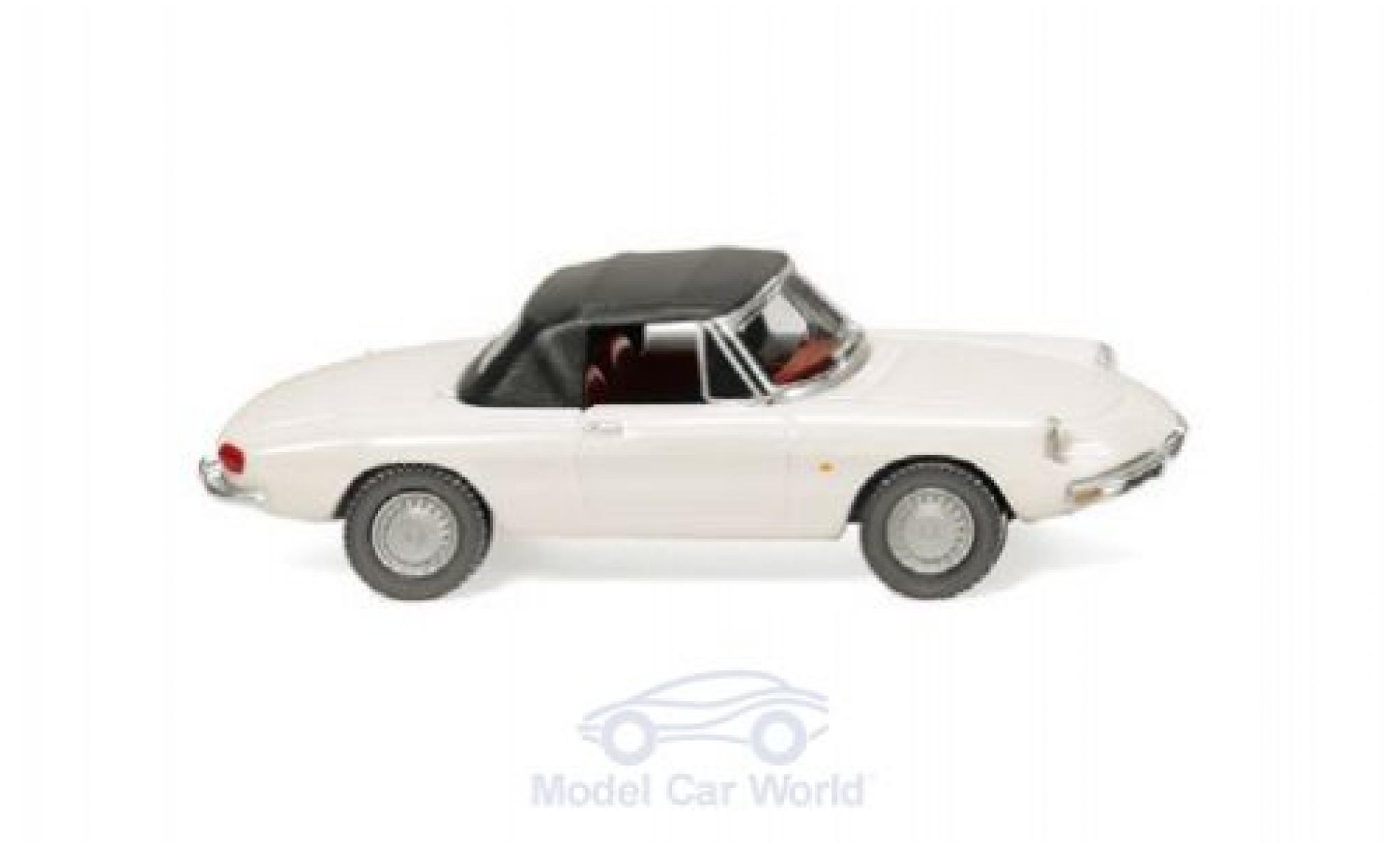 Alfa Romeo Spider 1/87 Wiking wit/zwart modelauto