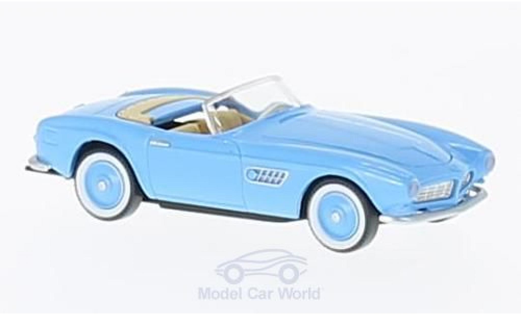 Bmw 507 1/87 Wiking blauw modelauto