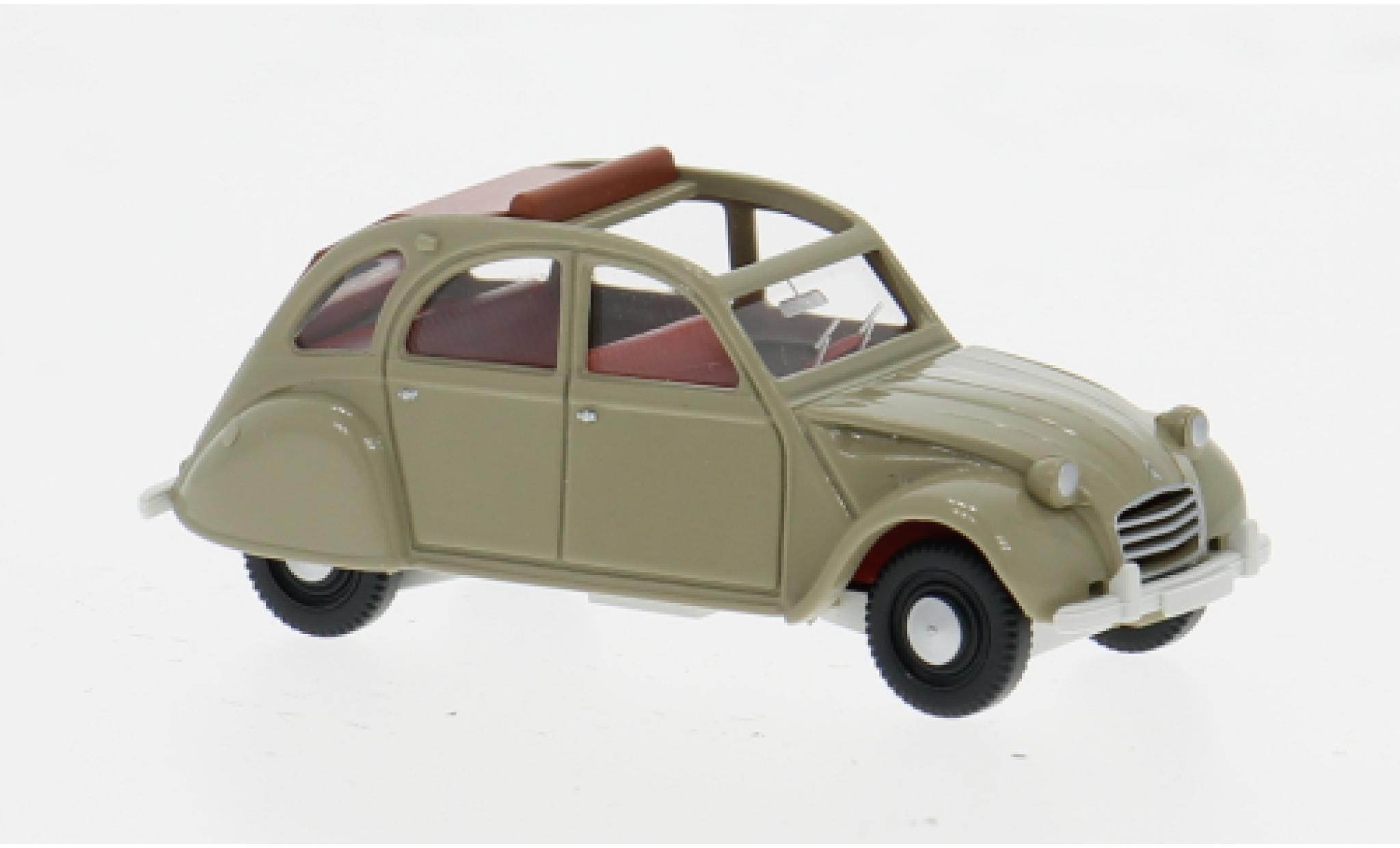 Citroen 2CV 1/87 Wiking 2 CV bruin 1963 1:87 modelauto