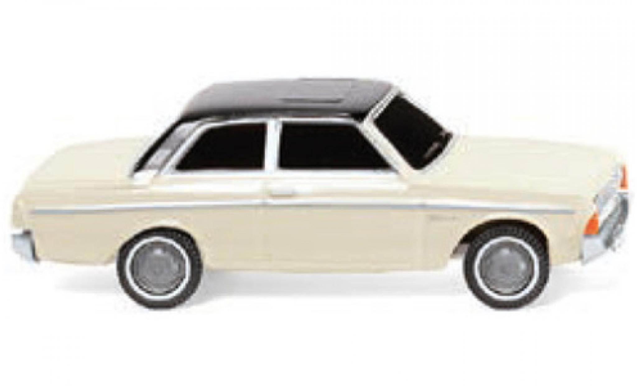 Ford 20M 1/87 Wiking (P5) wit/zwart 1960 modelauto
