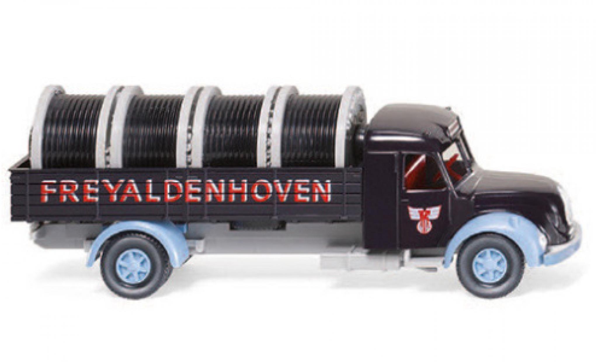 Magirus S 7500 1/87 Wiking Freyaldenhoven plateformes-Truck avec charge modelauto