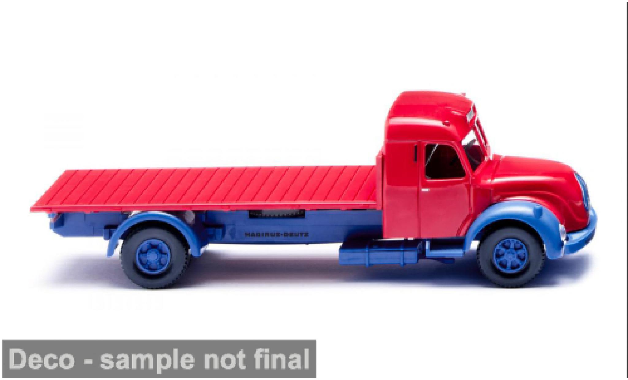 Magirus S 7500 1/87 Wiking rood/blauw 1955 1:87 modelauto