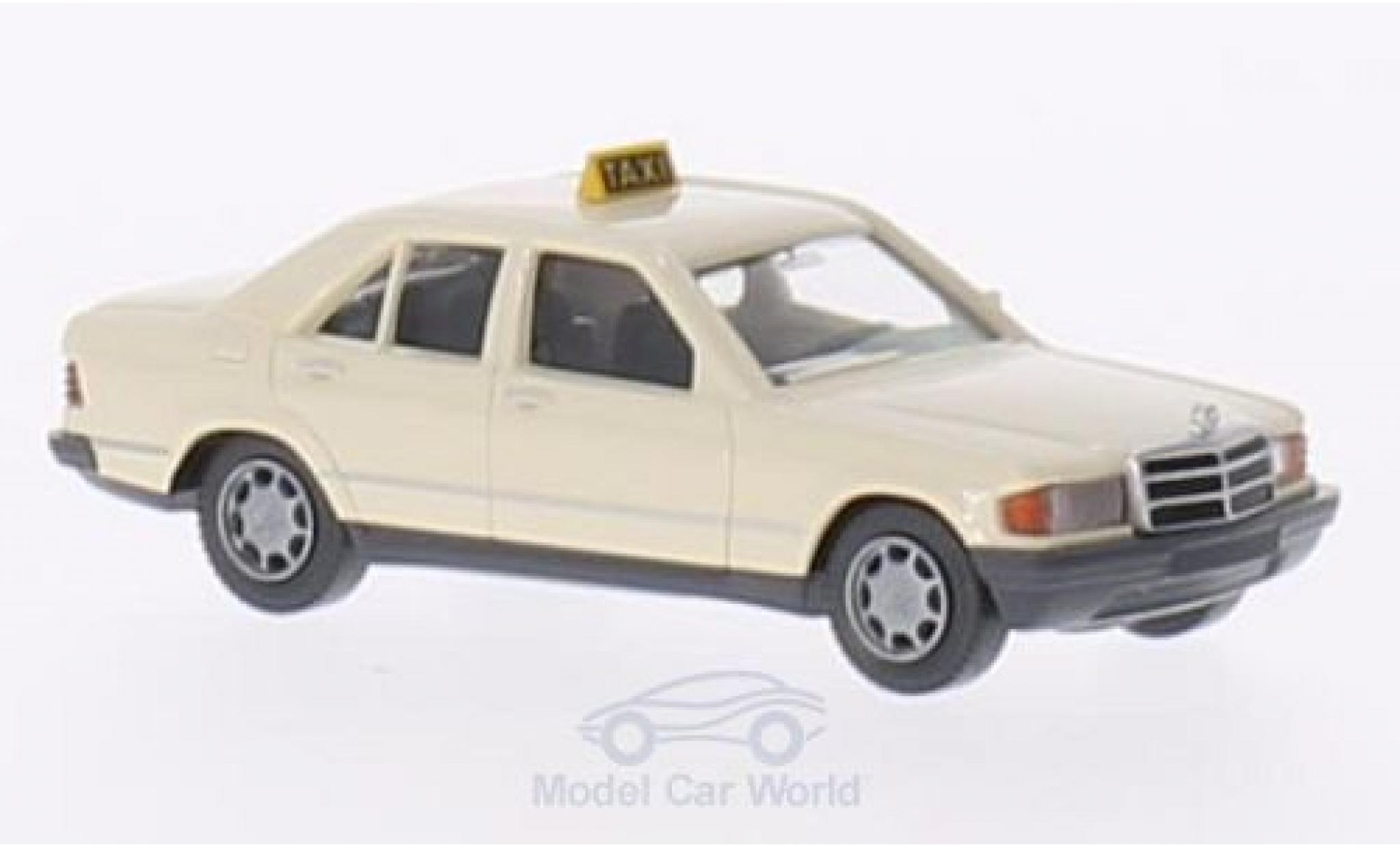 Mercedes 190 E 1/87 Wiking D (W201) beige Taxi (D) modelauto