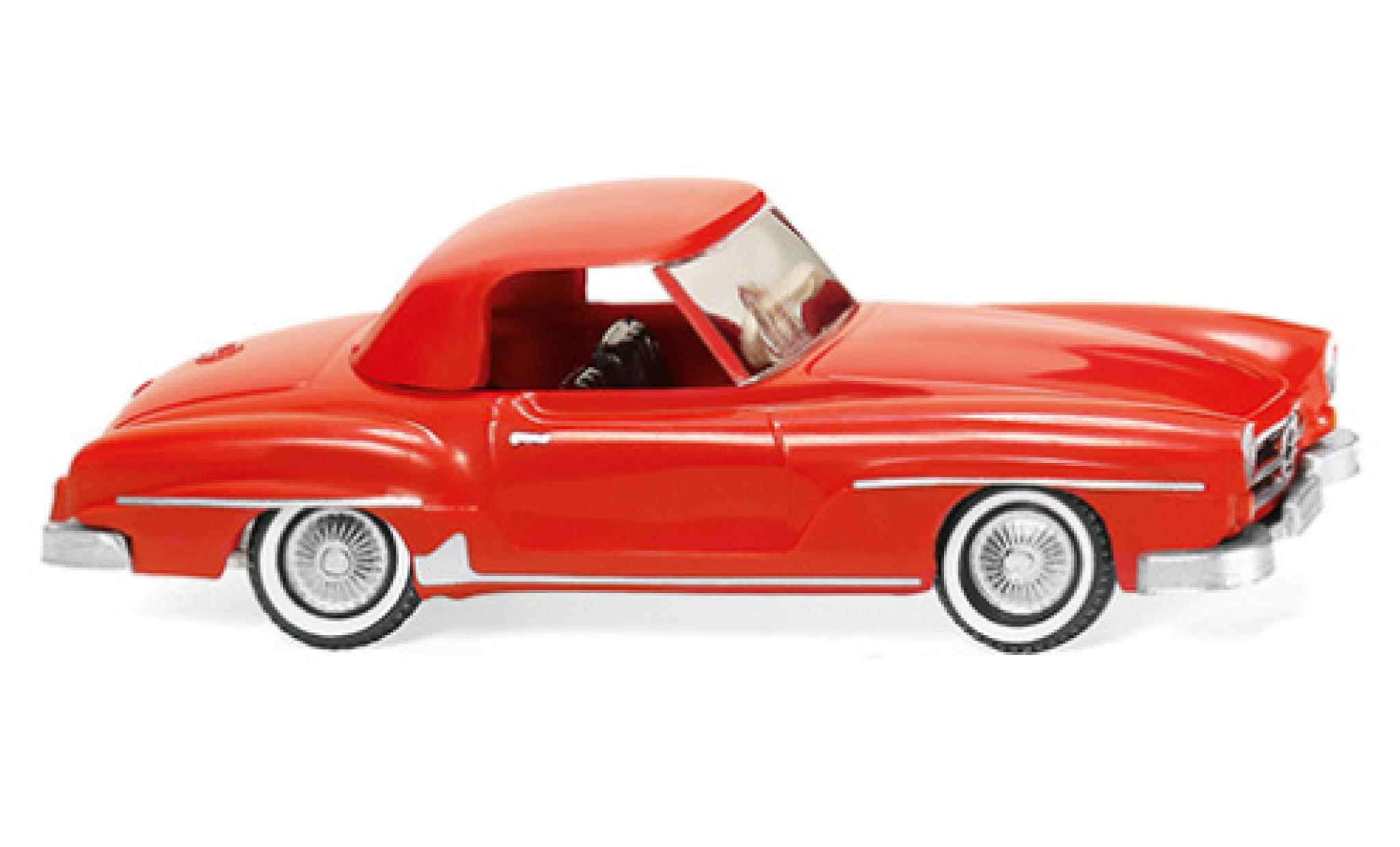 Mercedes 190 1/87 Wiking SL Coupe (W121 BII) rood modelauto