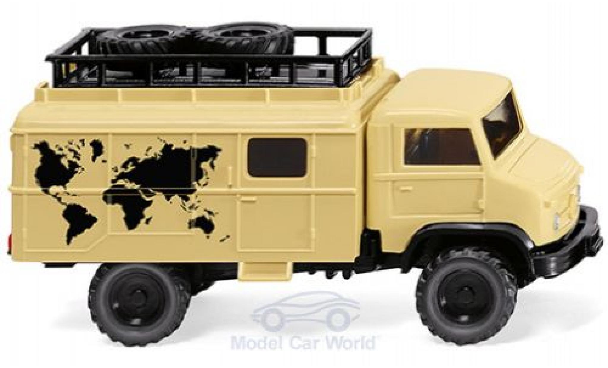 Mercedes Unimog 1/87 Wiking S 404 Globetroodter modelauto