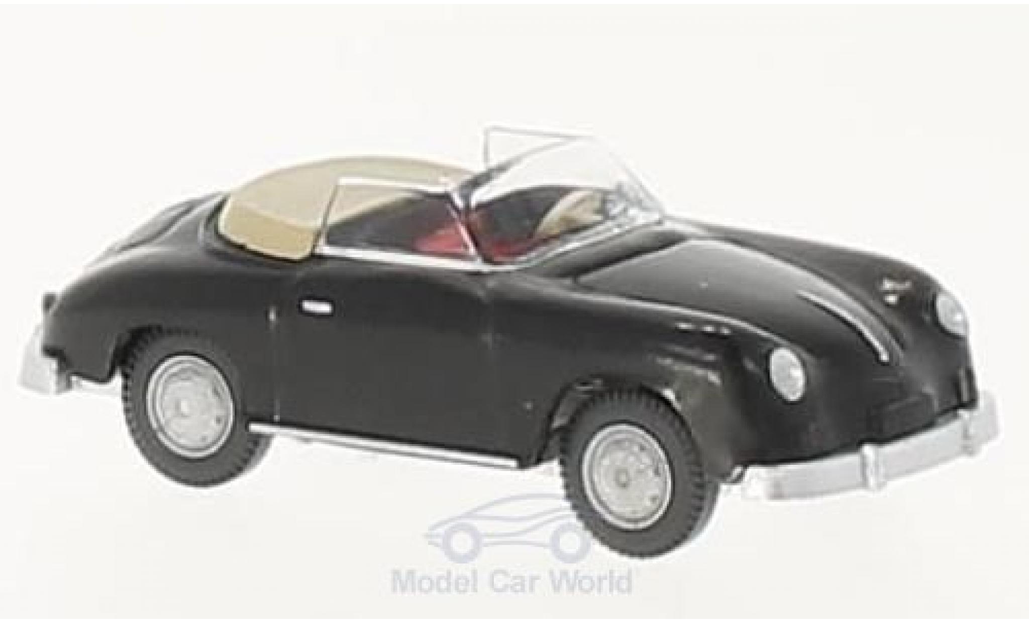 Porsche 356 A 1/87 Wiking Cabriolet zwart modelauto